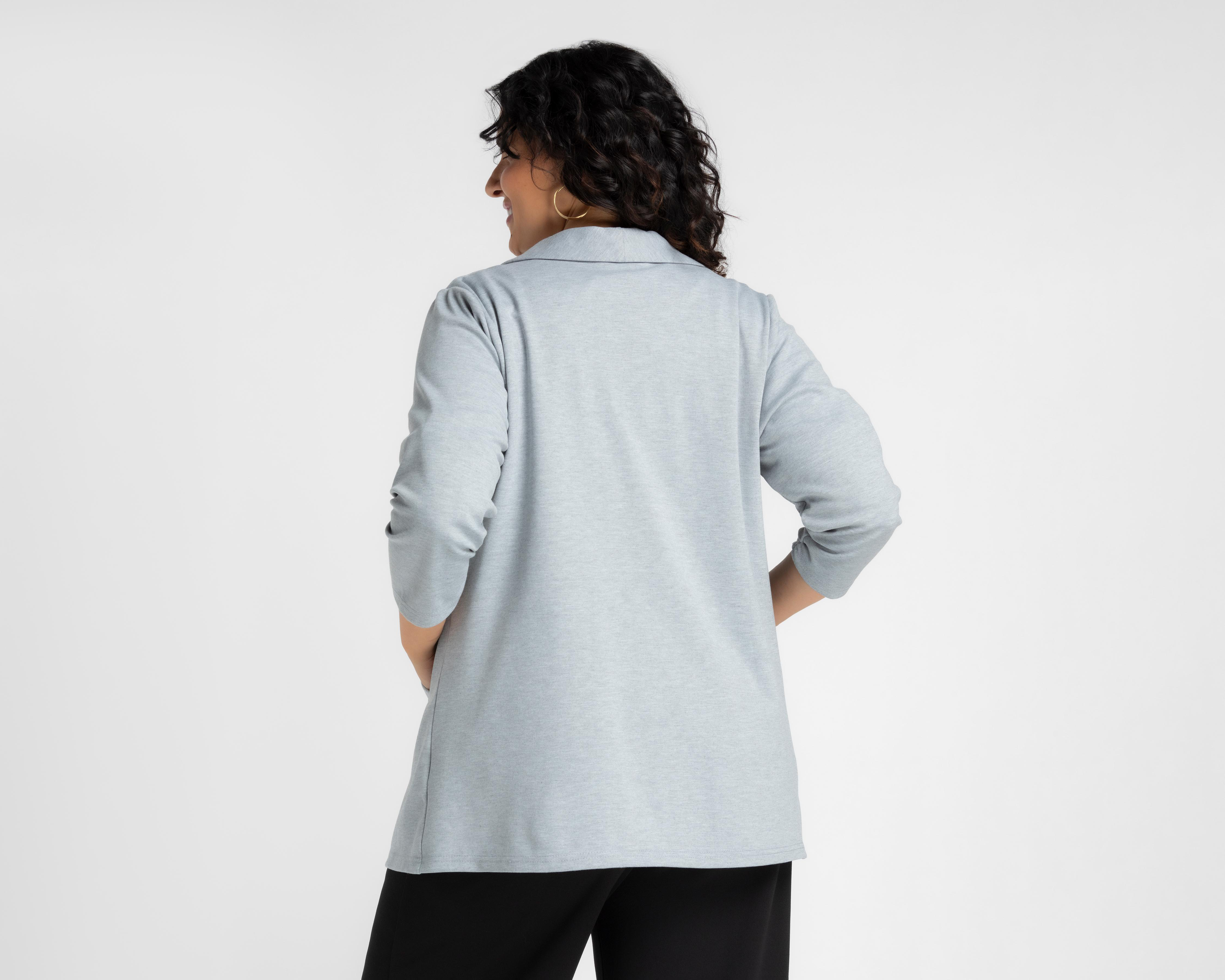 Foto 7 pulgar | Saco Gris Lady Sun para Mujer