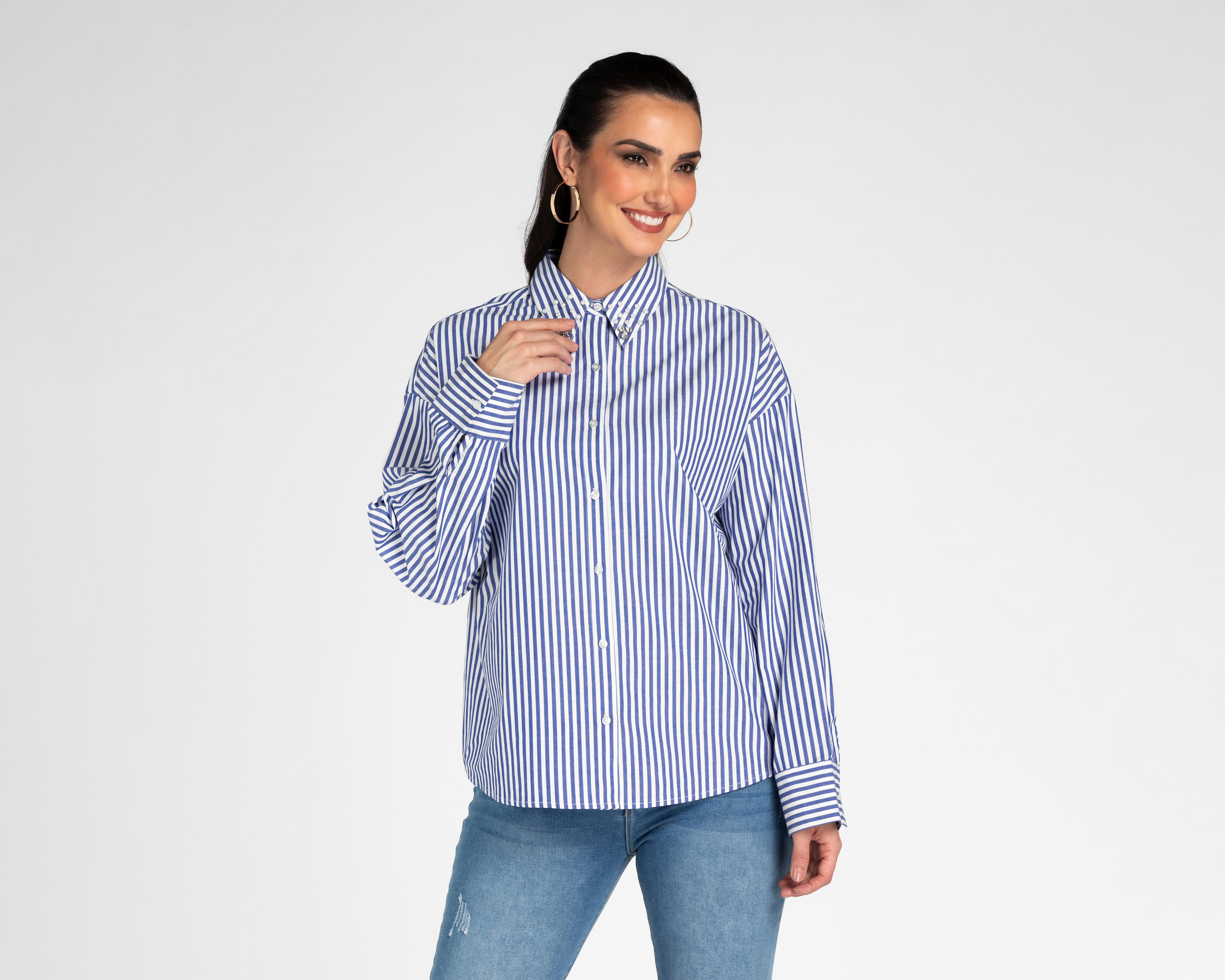 Foto 2 pulgar | Blusa Lady Sun con Pedrería para Mujer