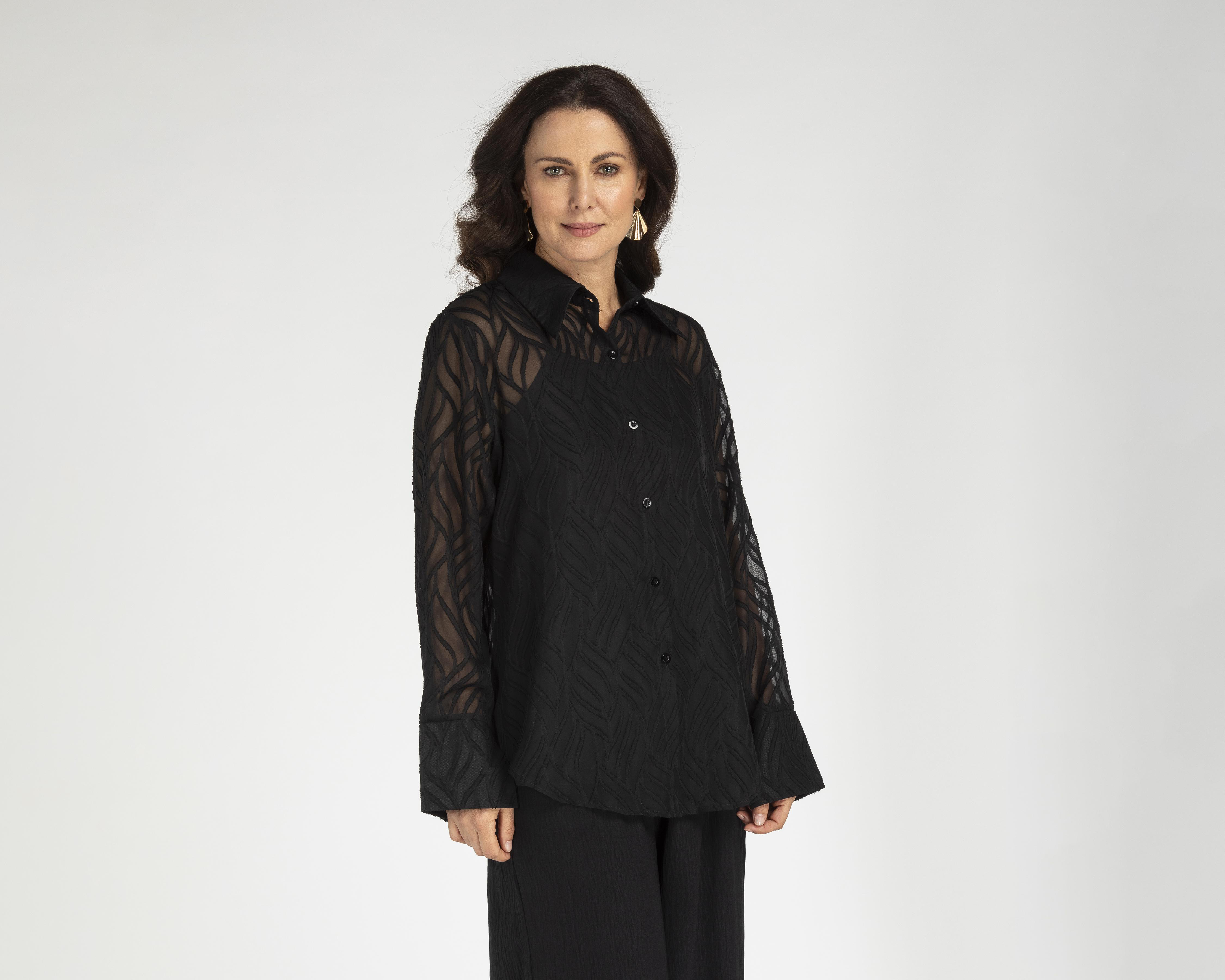 Foto 2 pulgar | Blusa Sahara Negra para Mujer
