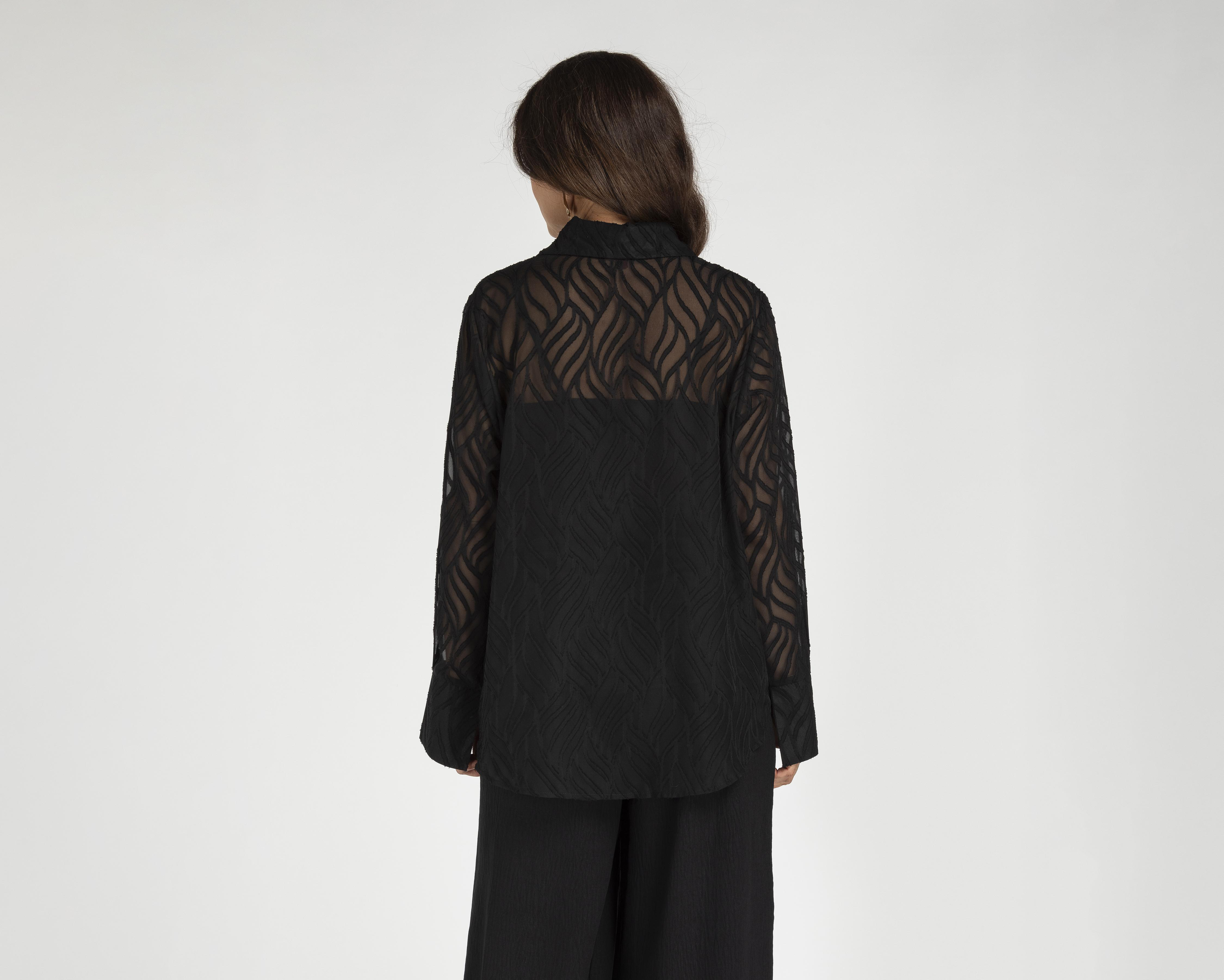 Foto 4 pulgar | Blusa Sahara Negra para Mujer