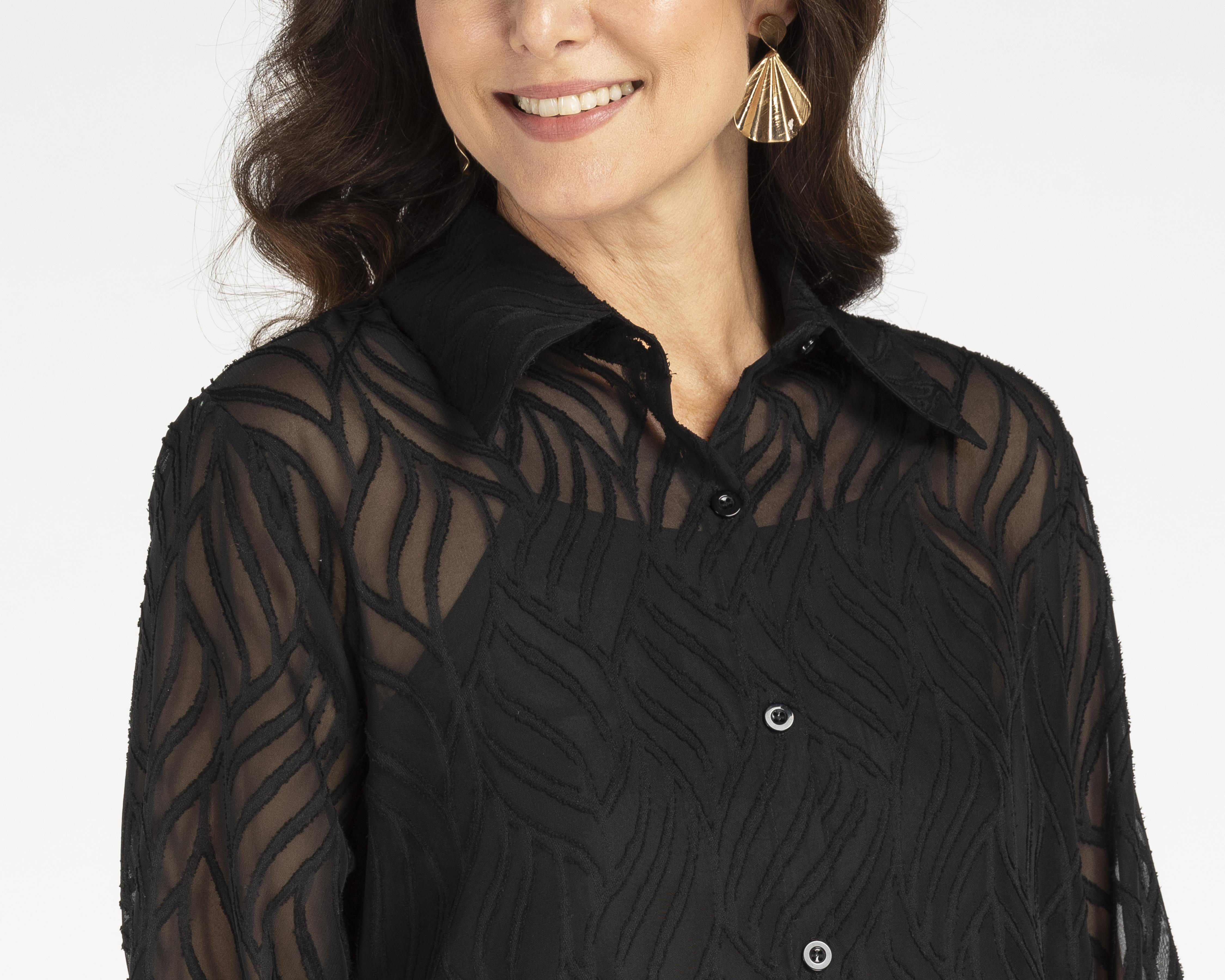 Foto 4 | Blusa Sahara Negra para Mujer