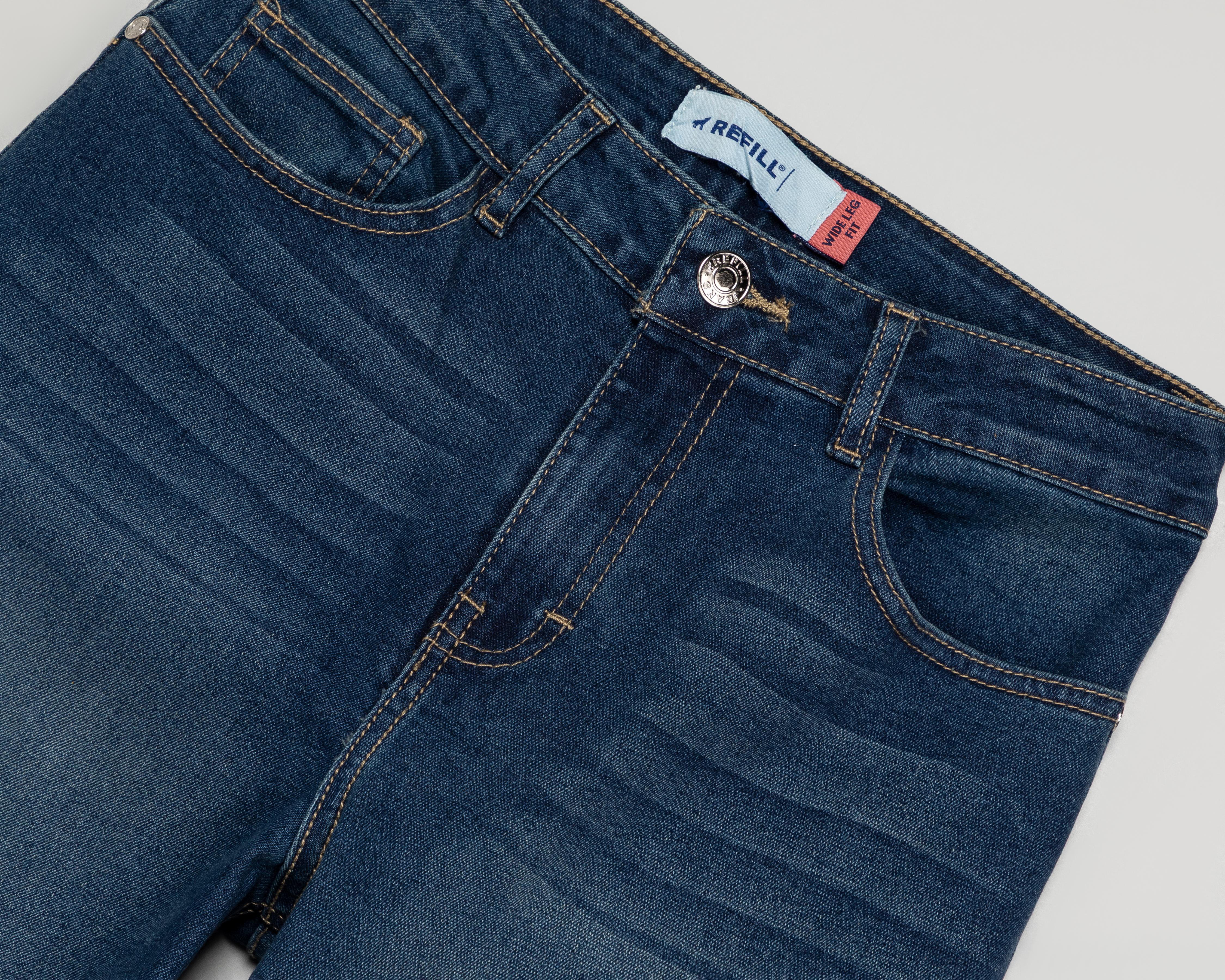 Foto 4 pulgar | Jeans Wide Leg Refill para Mujer