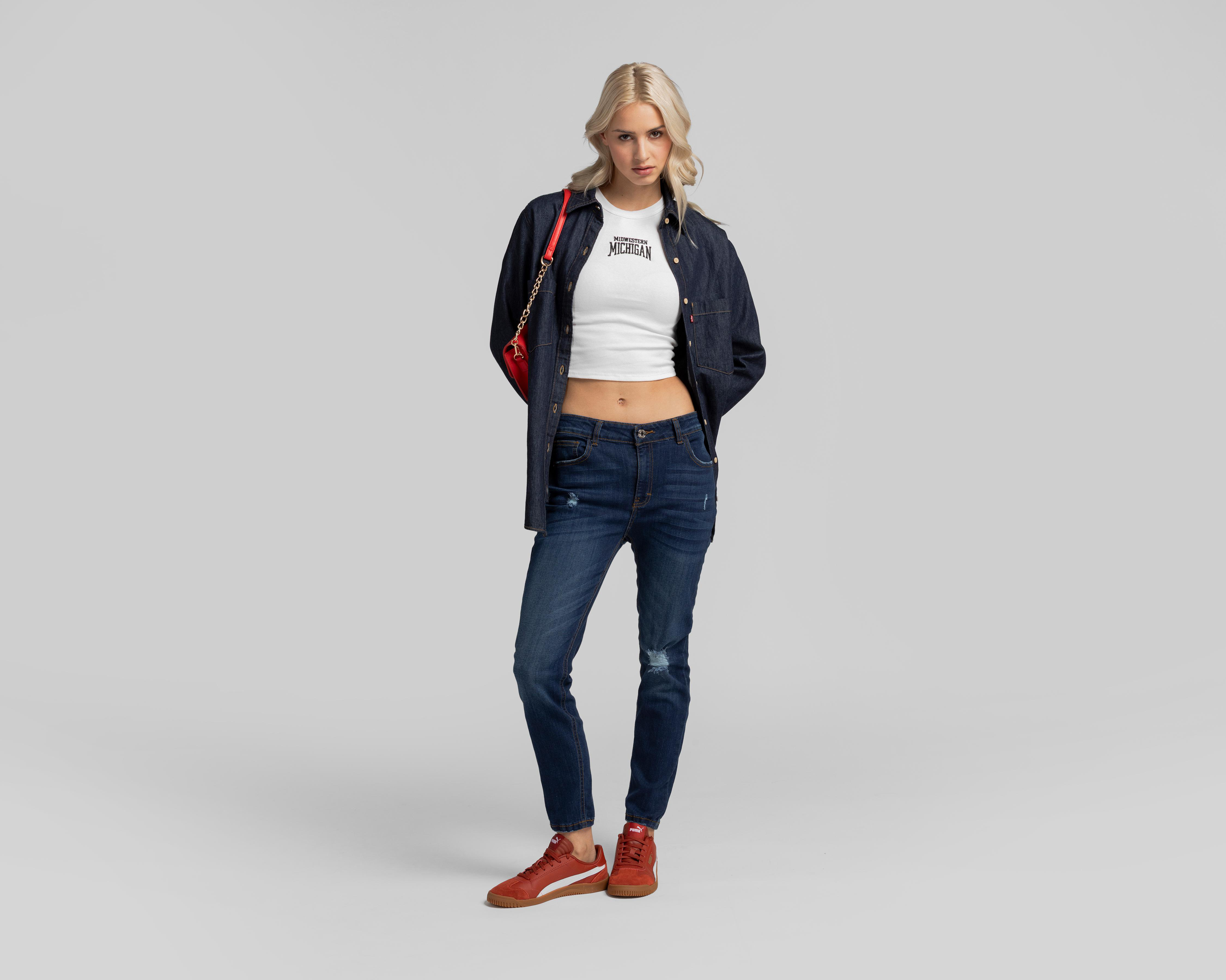 Foto 3 pulgar | Jeans Slim Refill para Mujer
