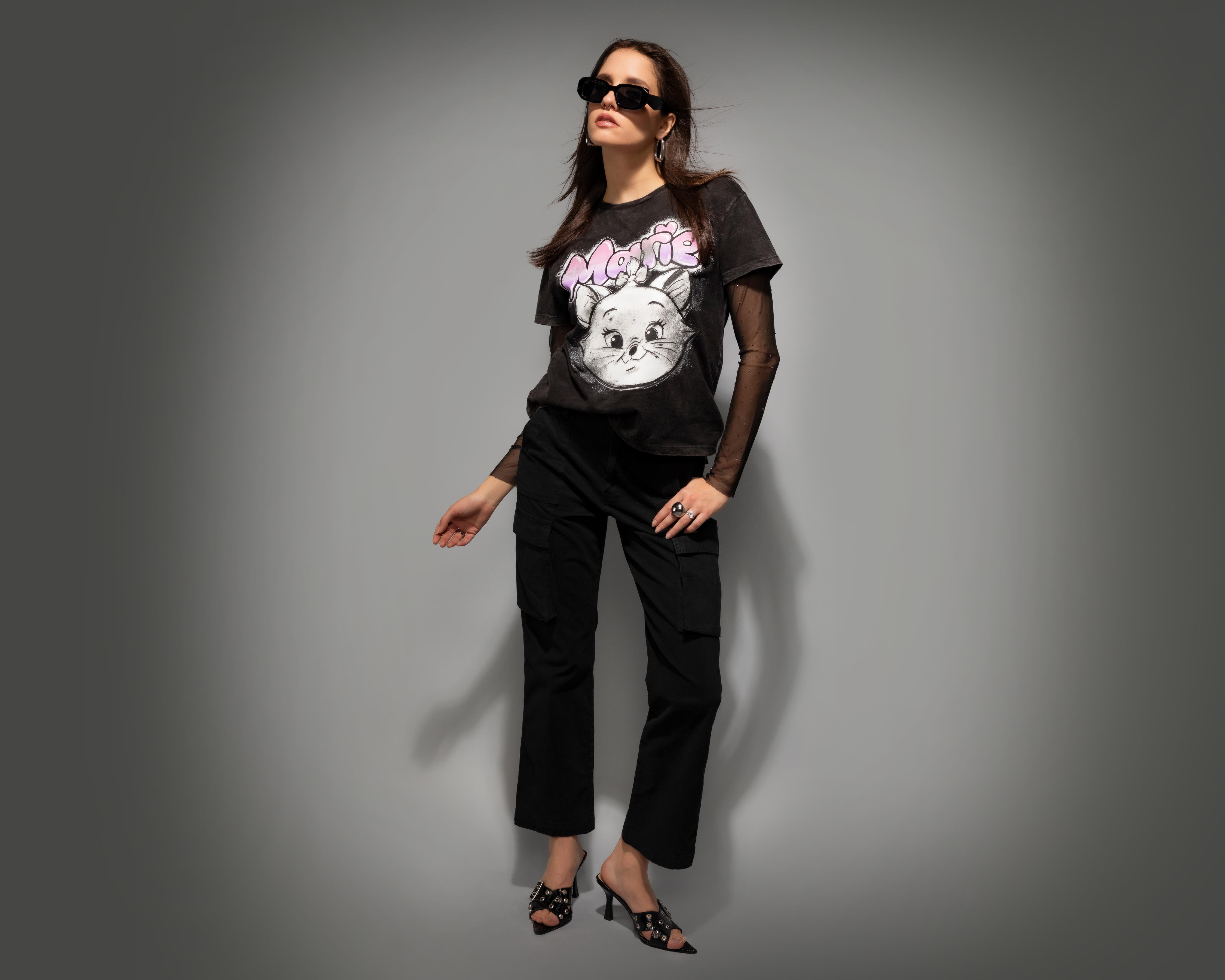 Playera Manga Corta Disney Aristogatos para Mujer
