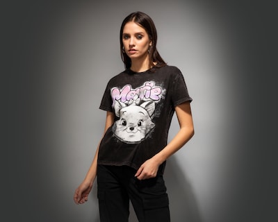 Foto 2 | Playera Manga Corta Disney Aristogatos para Mujer