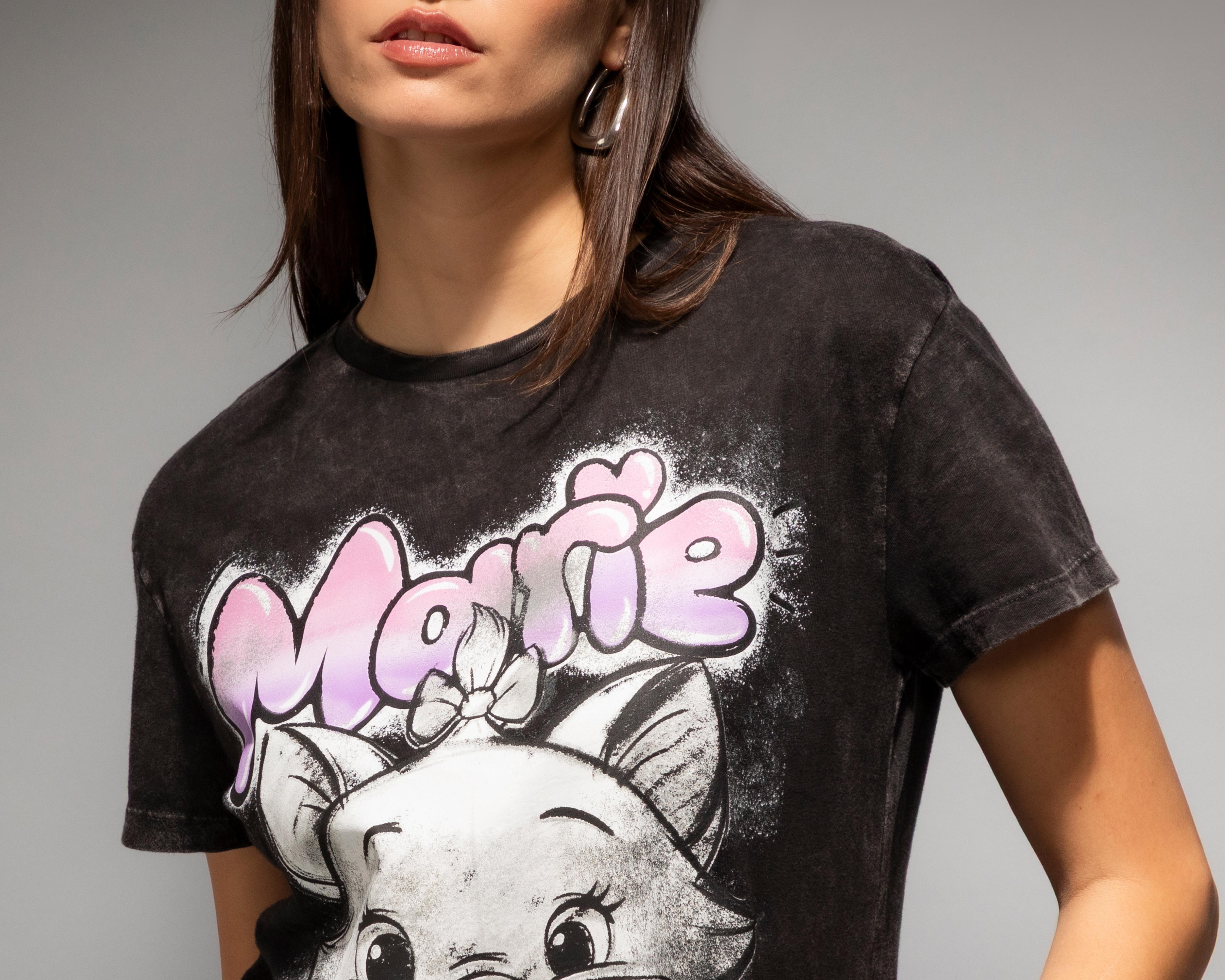 Foto 5 pulgar | Playera Manga Corta Disney Aristogatos para Mujer