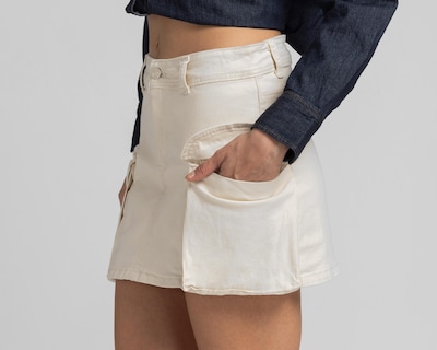 Foto 4 | Short Falda Refill Beige