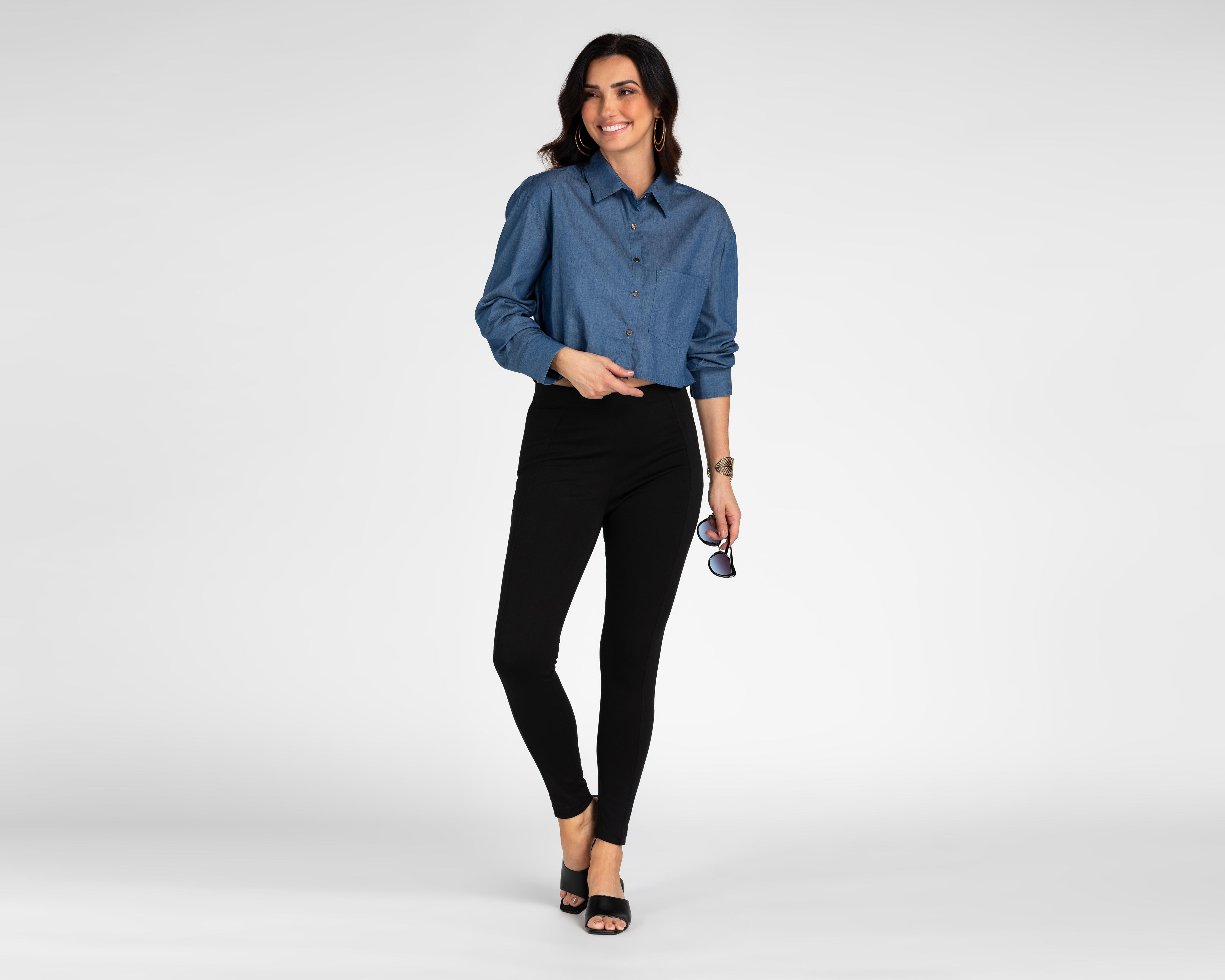 Foto 3 pulgar | Leggings Negros Sahara para Mujer