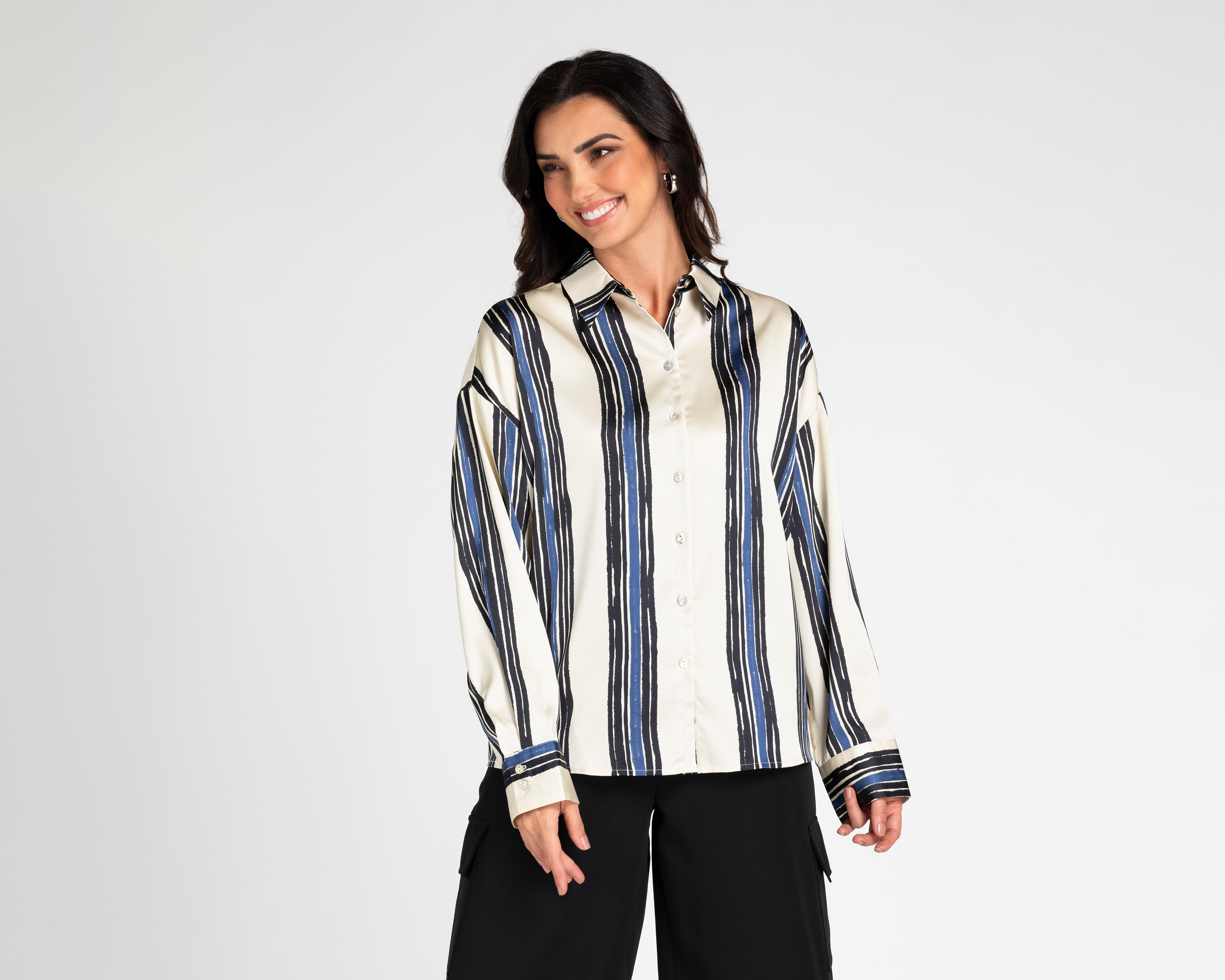 Foto 2 pulgar | Camisa Sahara Manga Larga para Mujer