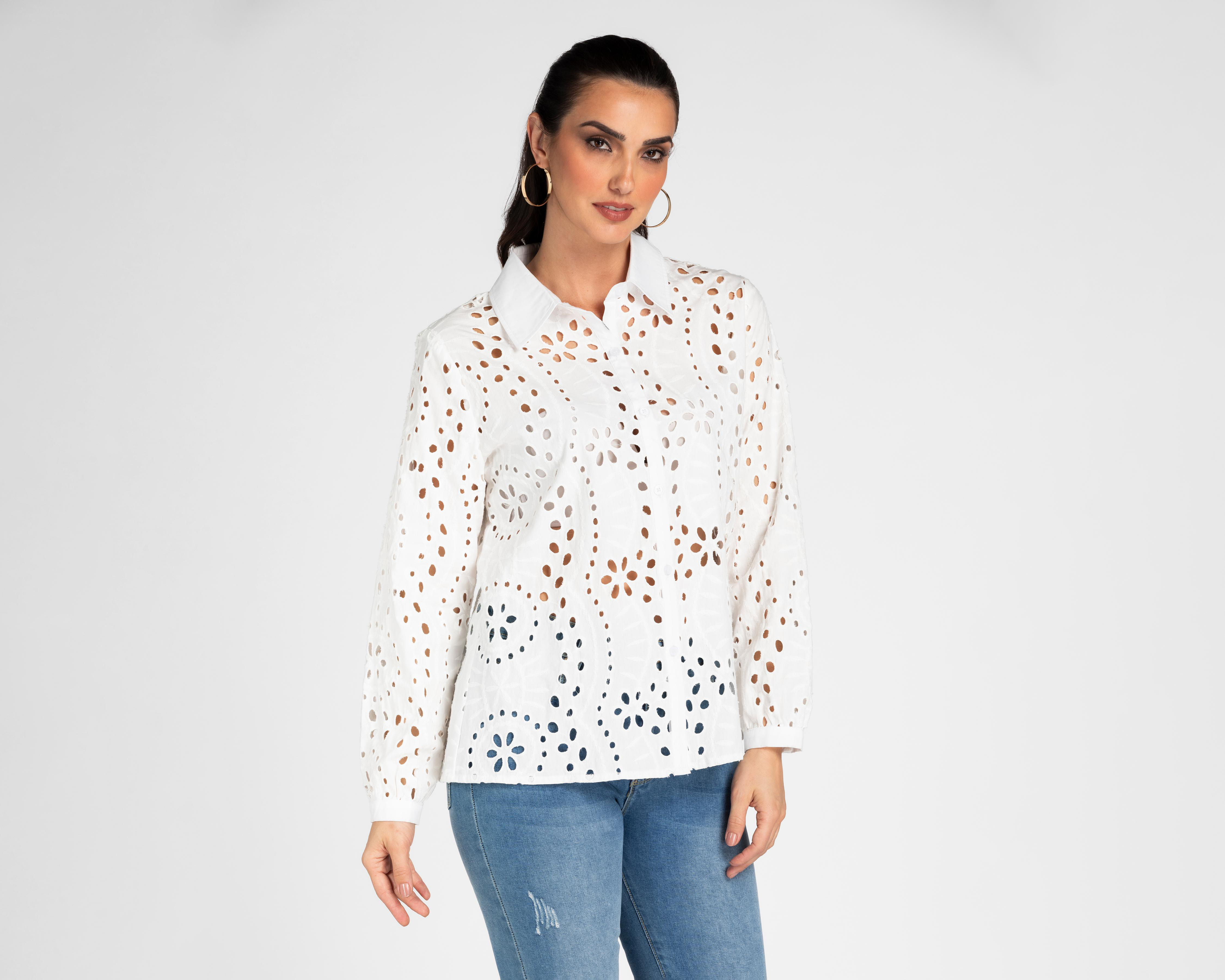 Foto 2 pulgar | Blusa Lady Sun con Corte Láser para Mujer