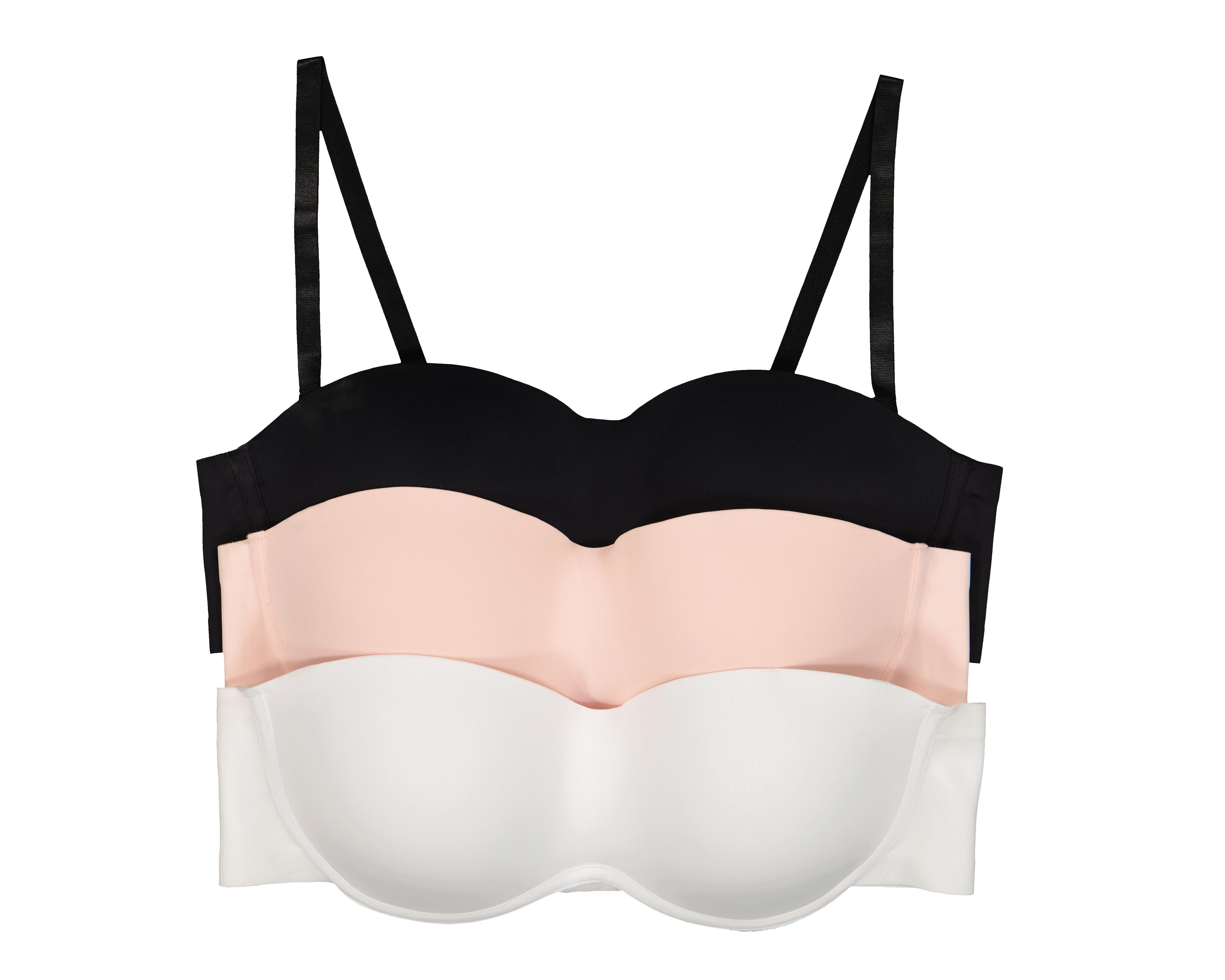 Foto 2 pulgar | Brasier Strapless Beauty Secret Media Copa 3 Pack