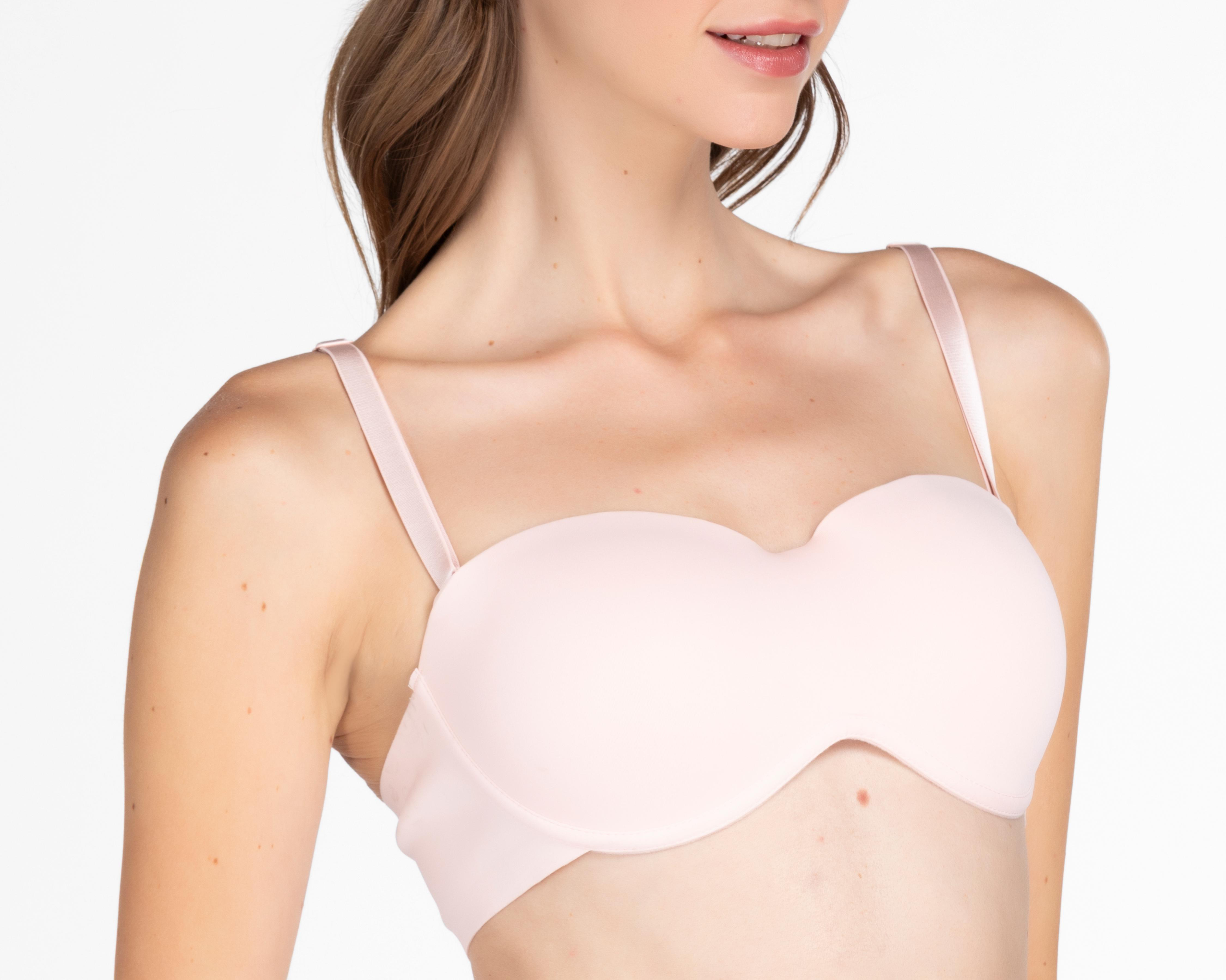 Foto 5 pulgar | Brasier Strapless Beauty Secret Media Copa 3 Pack