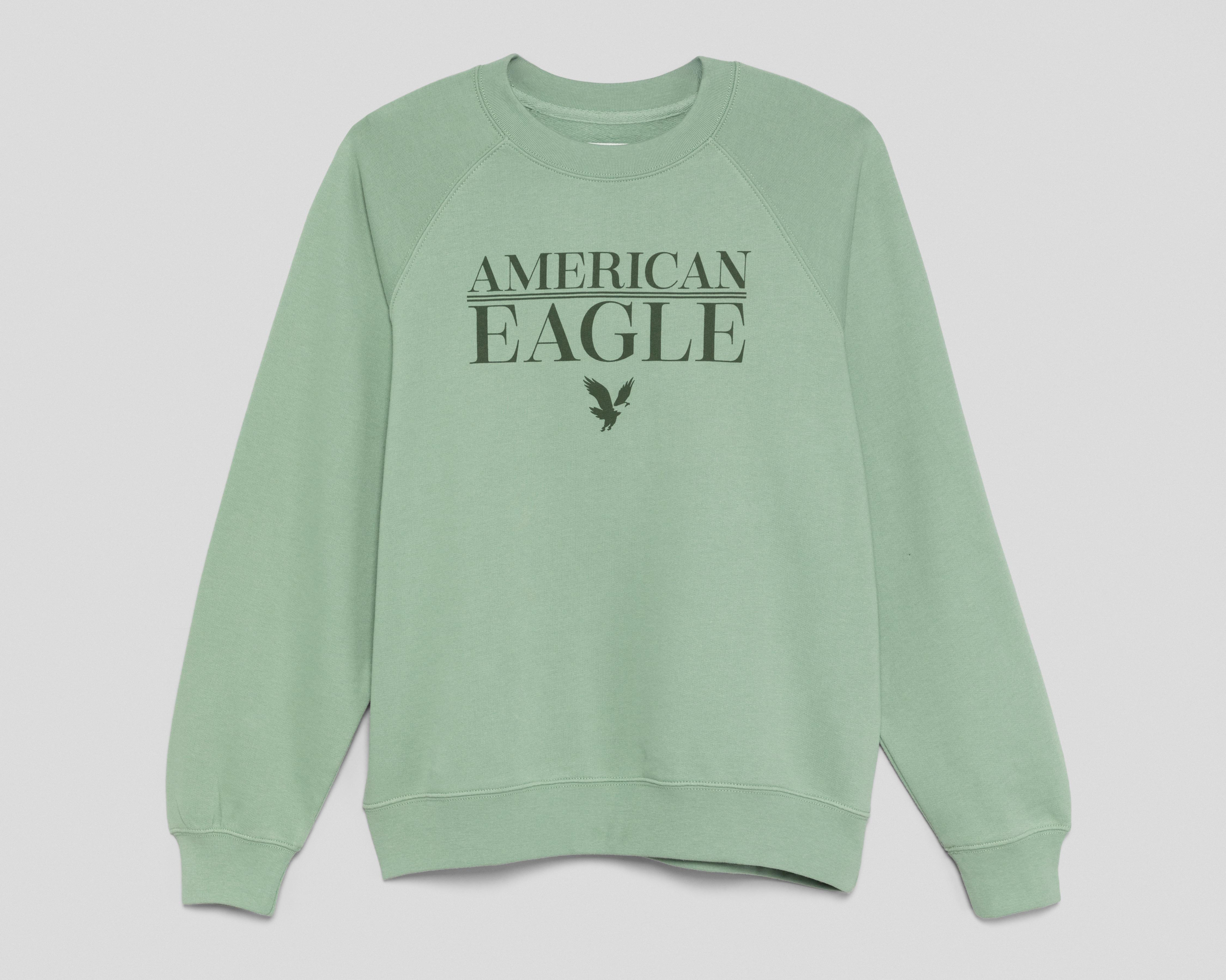 Foto 2 pulgar | Sudadera Verde American Eagle para Mujer