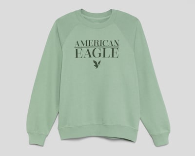 Foto 1 | Sudadera Verde American Eagle para Mujer