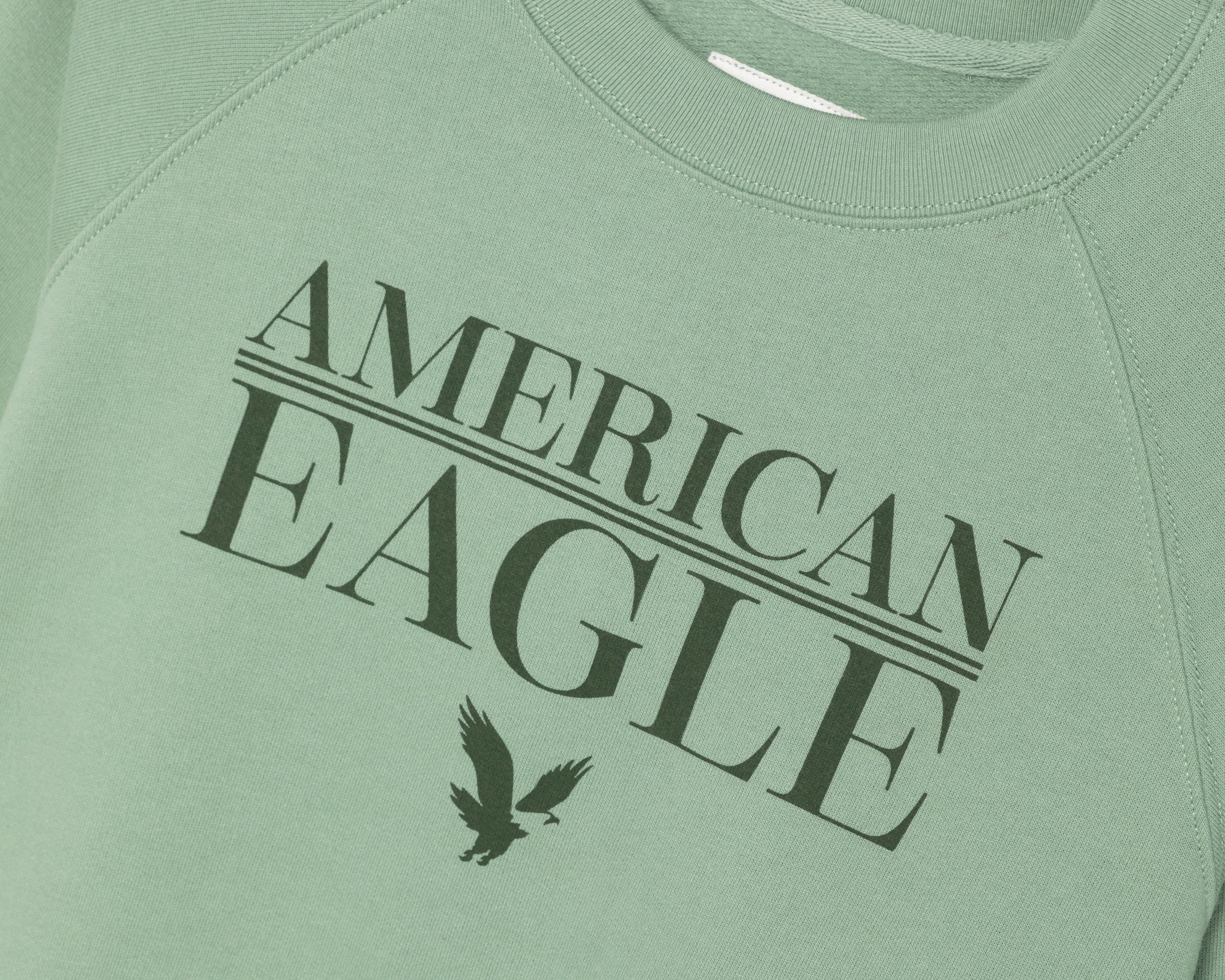 Foto 4 pulgar | Sudadera Verde American Eagle para Mujer