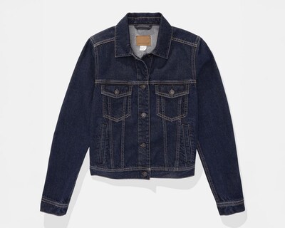 Foto 3 | Chamarra de Mezclilla Azul American Eagle para Mujer