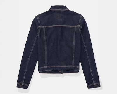 Foto 4 | Chamarra de Mezclilla Azul American Eagle para Mujer