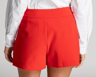 Foto 5 | Falda Short Roja Strona para Mujer
