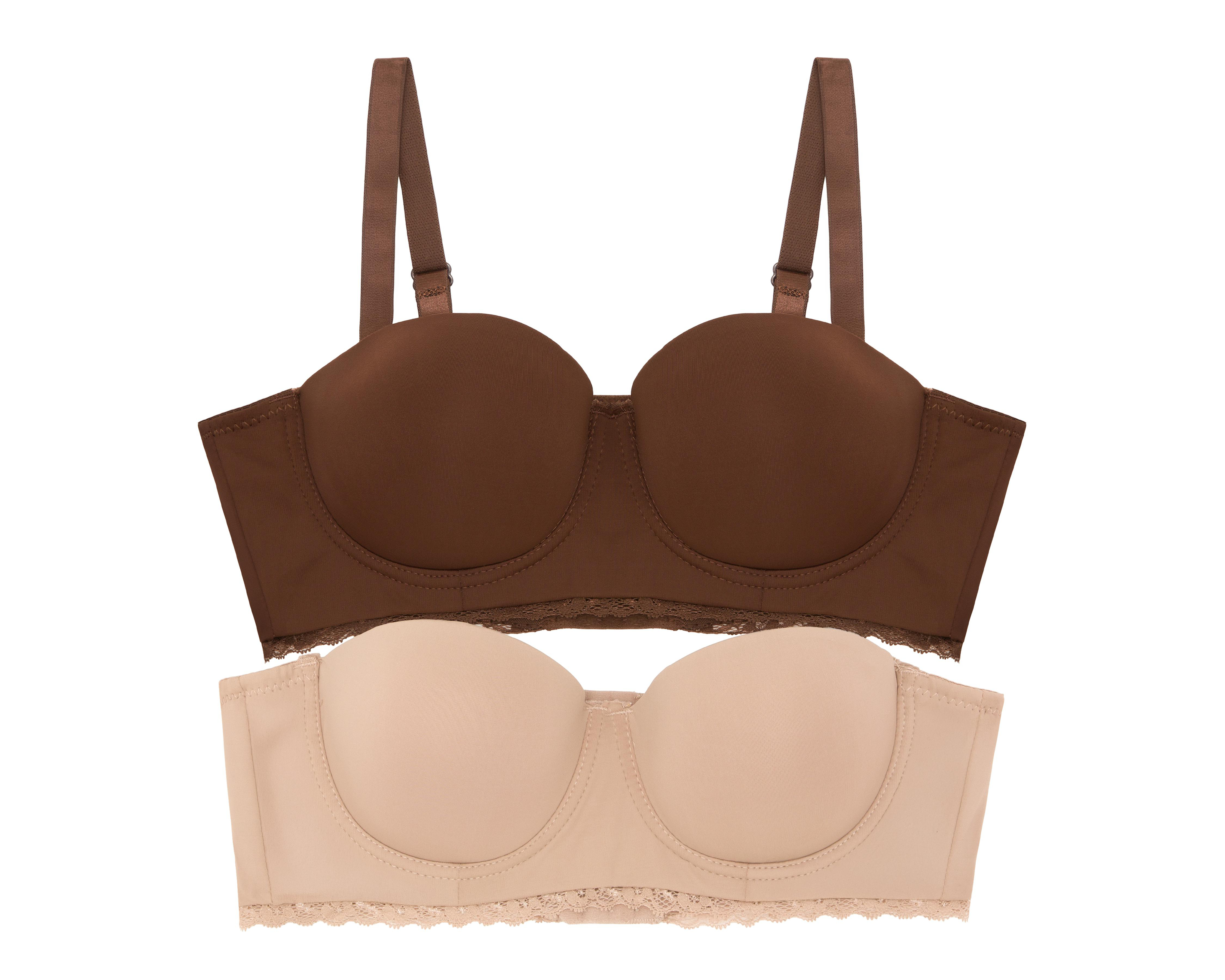 Brasier Media Copa con Encaje Beauty Secret para 2 Piezas