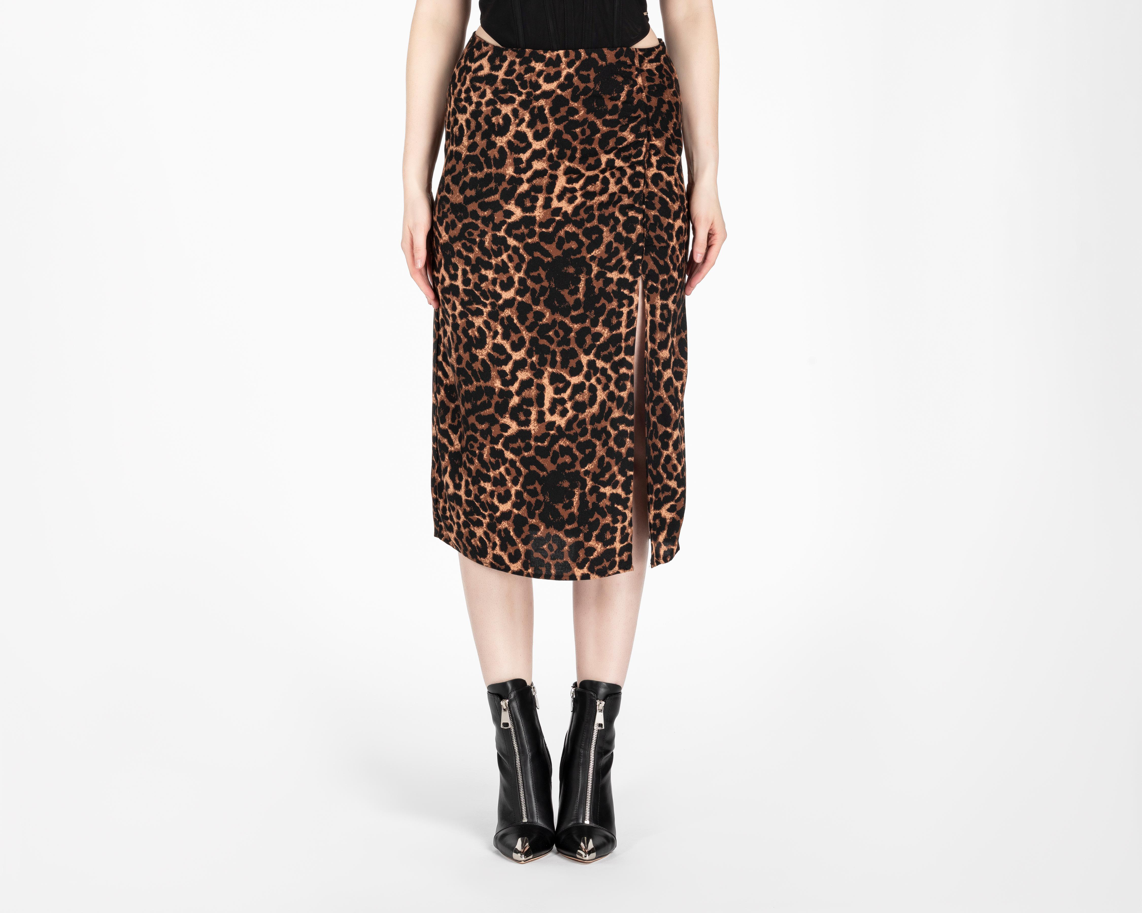 Falda Midi Bebe Animal Print para Mujer $349