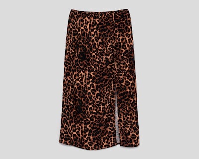 Foto 1 | Falda Midi Bebe Animal Print para Mujer