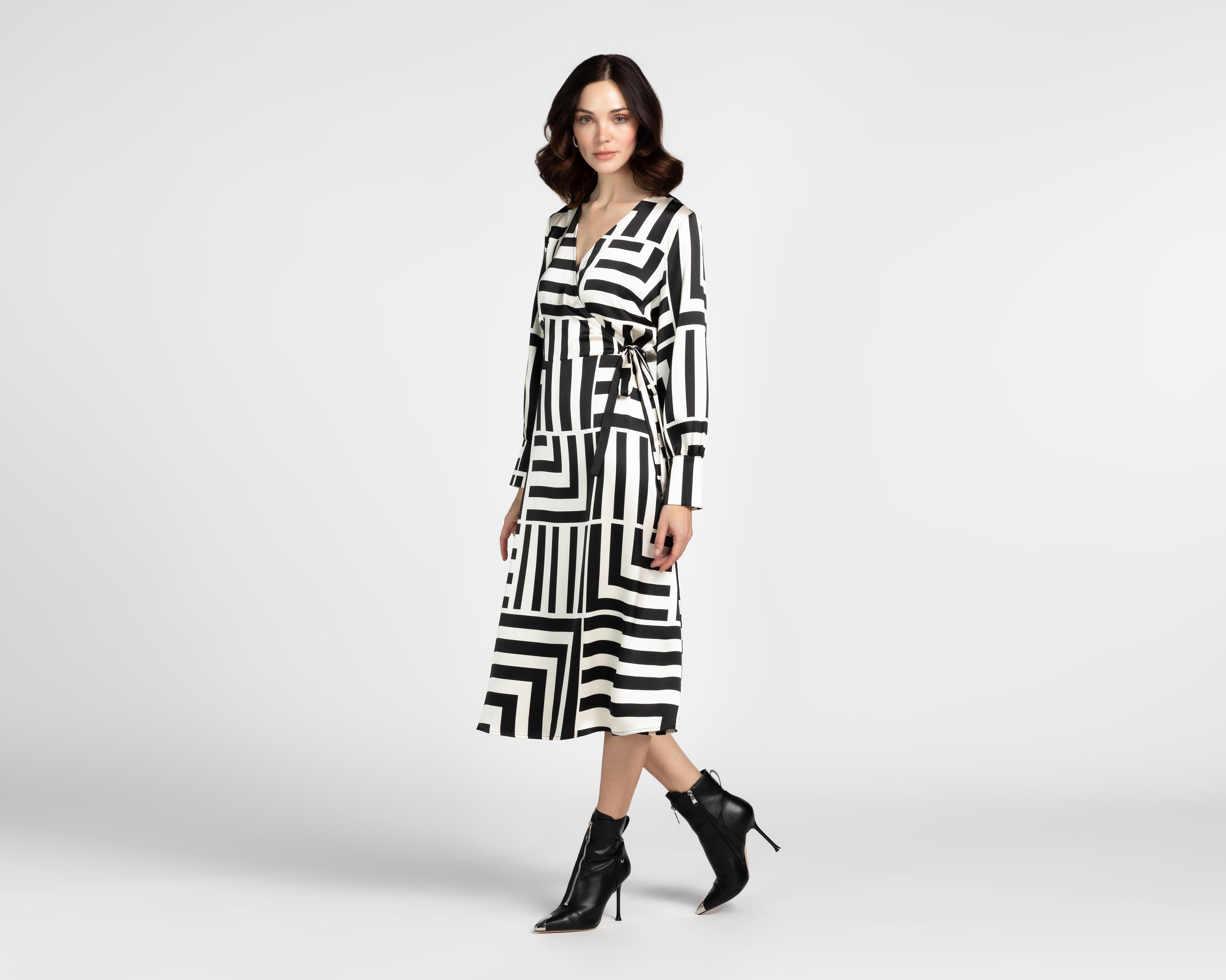 Foto 2 pulgar | Vestido Casual Sahara Midi Estampado para Mujer