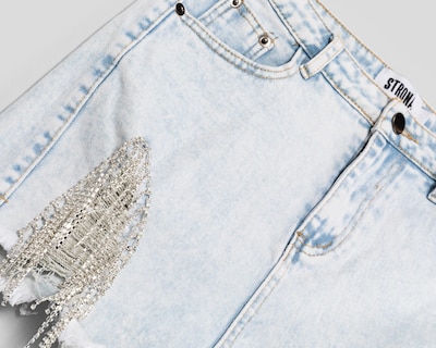 Foto 3 | Short Strona de Mezclilla para Mujer
