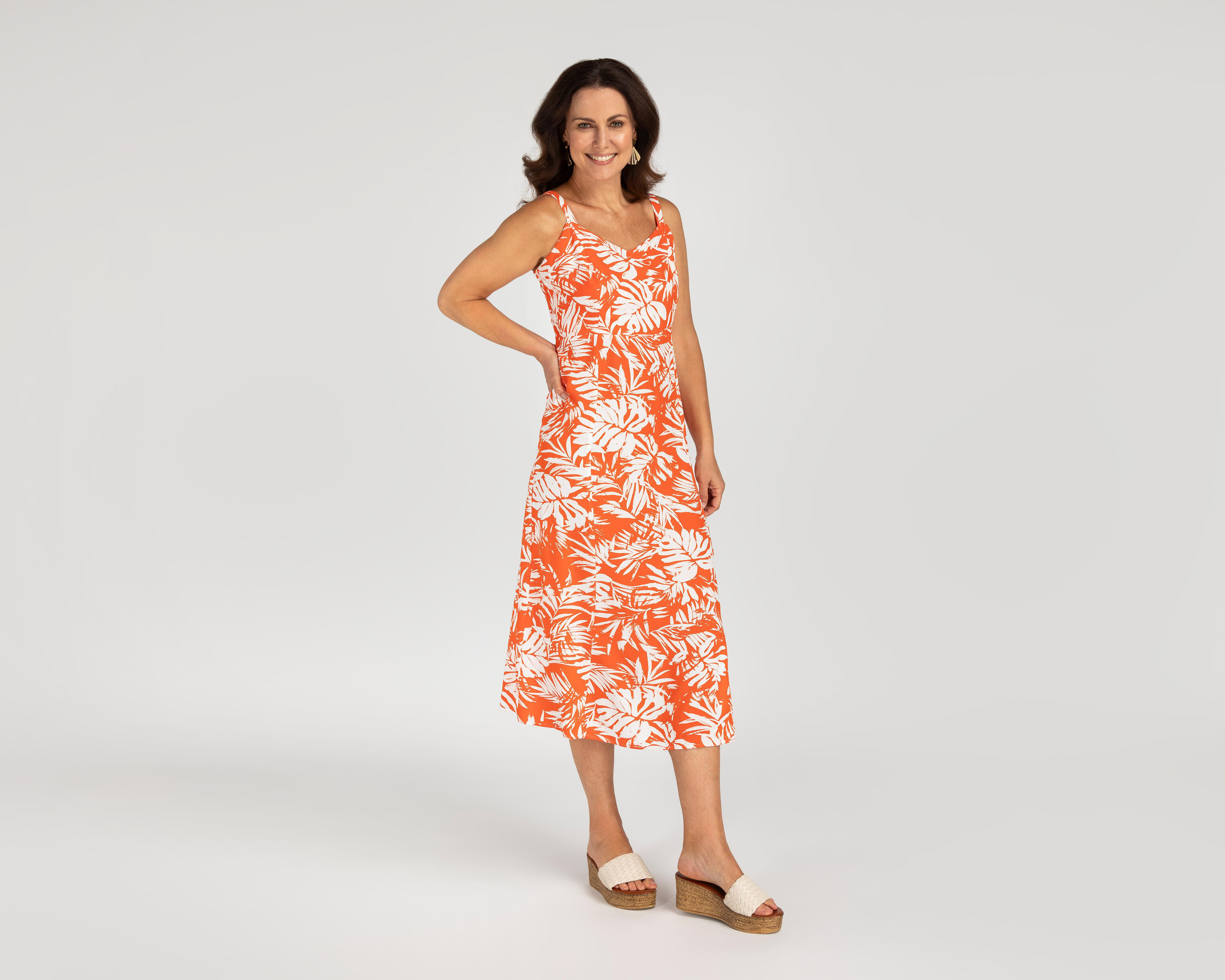 Foto 1 | Vestido de Playa Lady Sun Midi Anaranjado