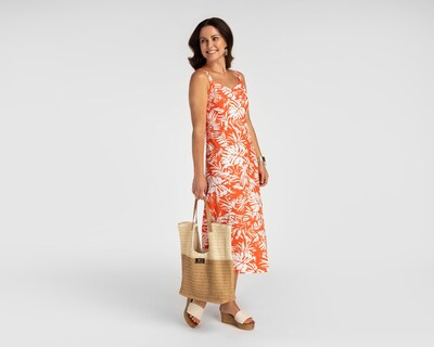 Foto 2 | Vestido de Playa Lady Sun Midi Anaranjado