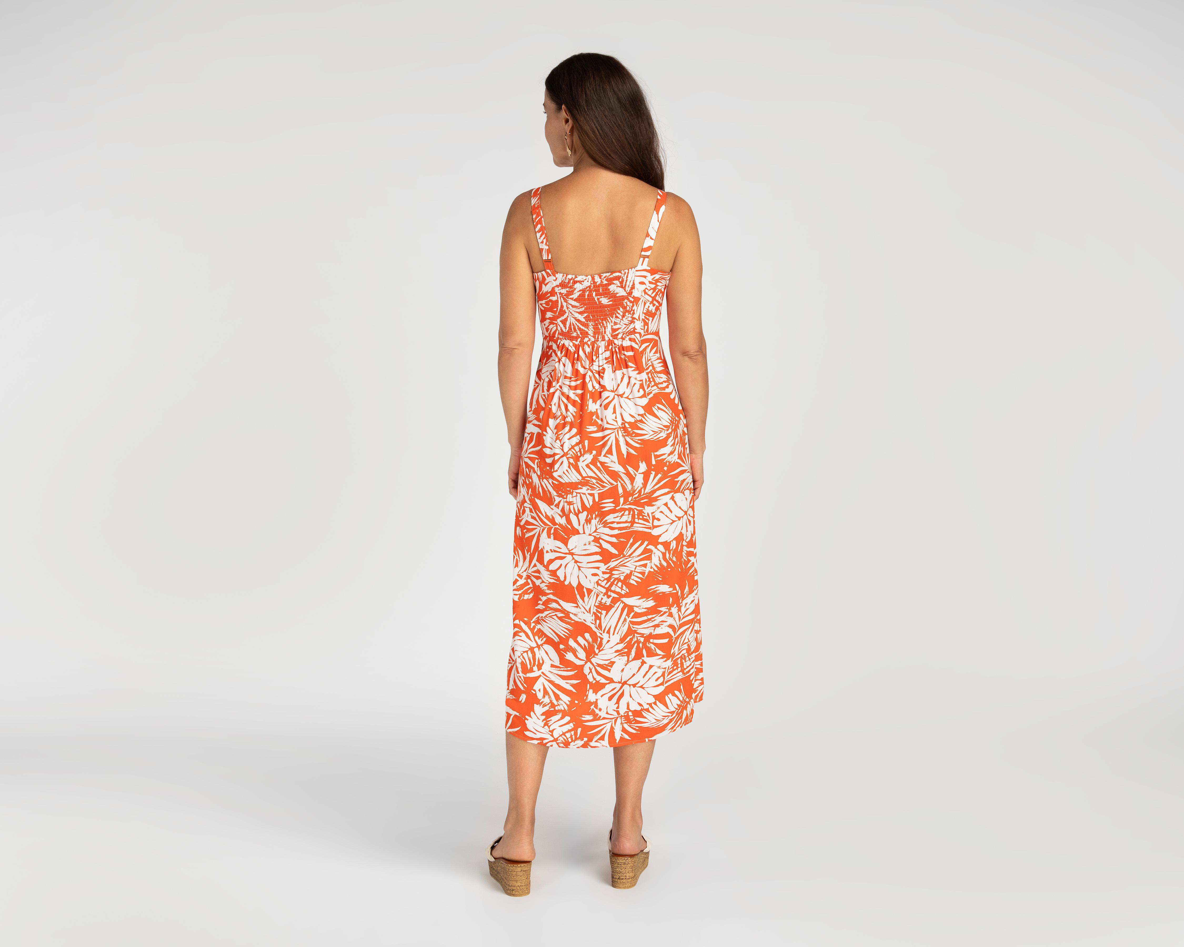 Foto 3 | Vestido de Playa Lady Sun Midi Anaranjado