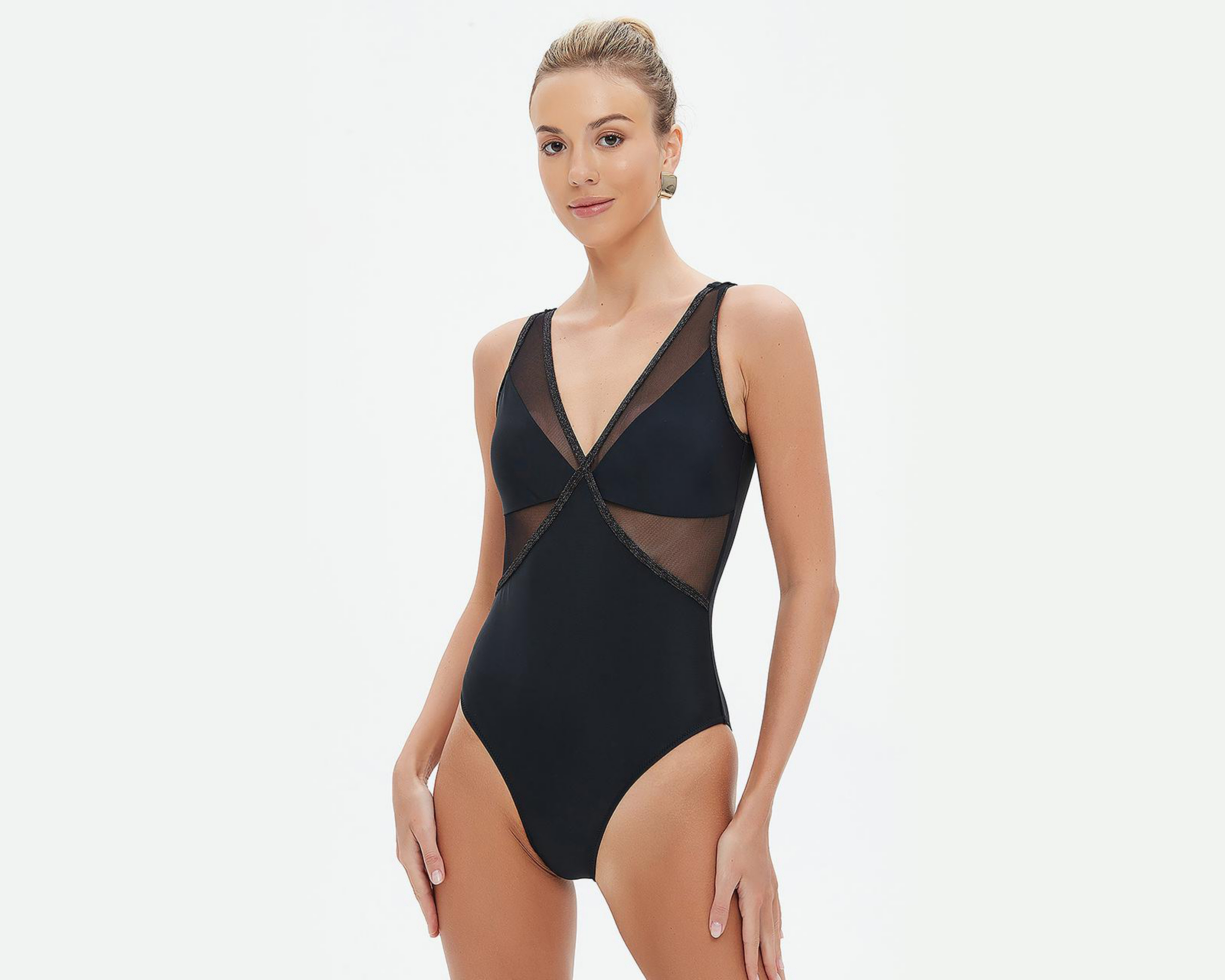 Foto 2 pulgar | Traje de Baño Completo Bebe Liso para Mujer