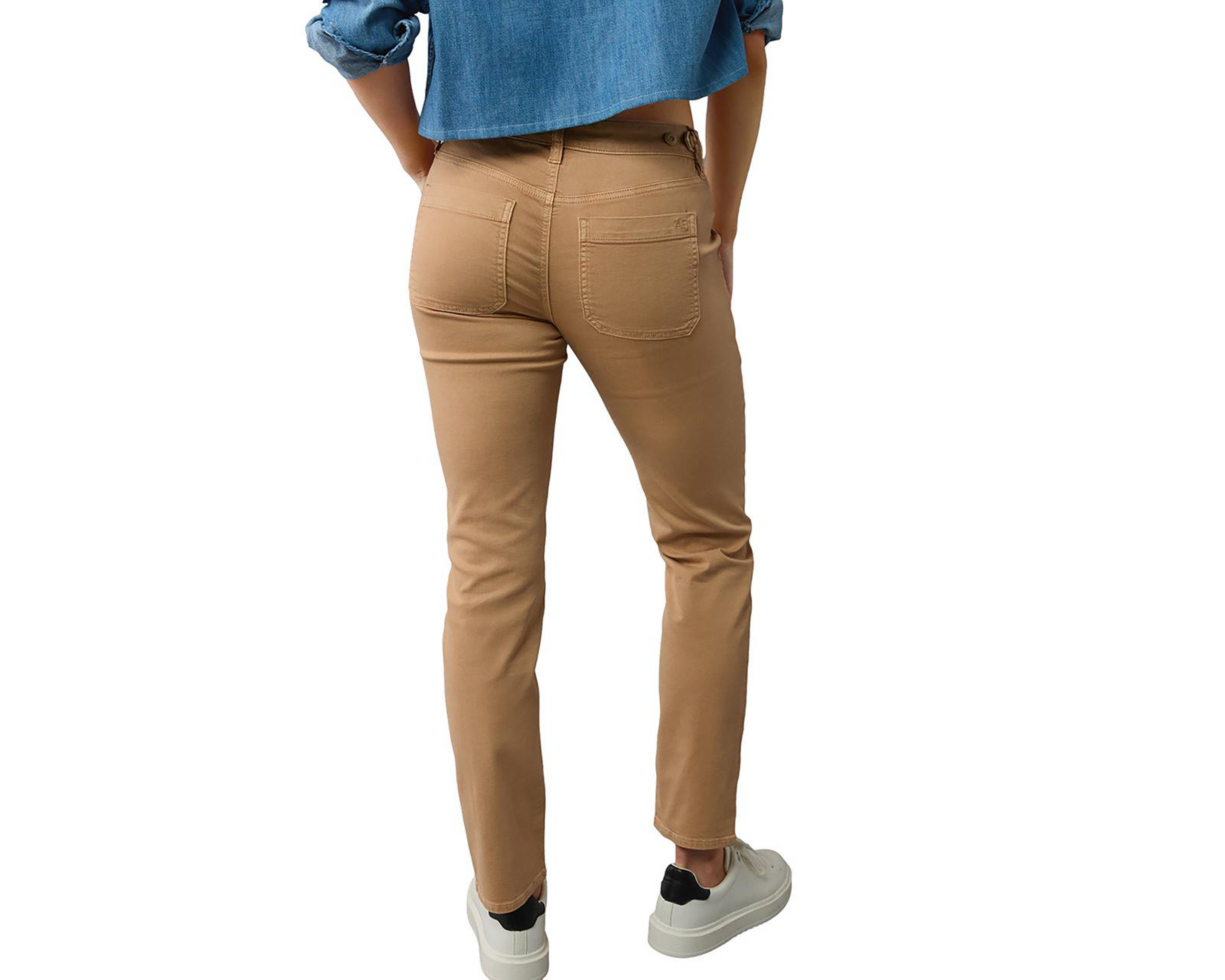 Foto 3 pulgar | Pantalón American Eagle de Gabardina para Mujer