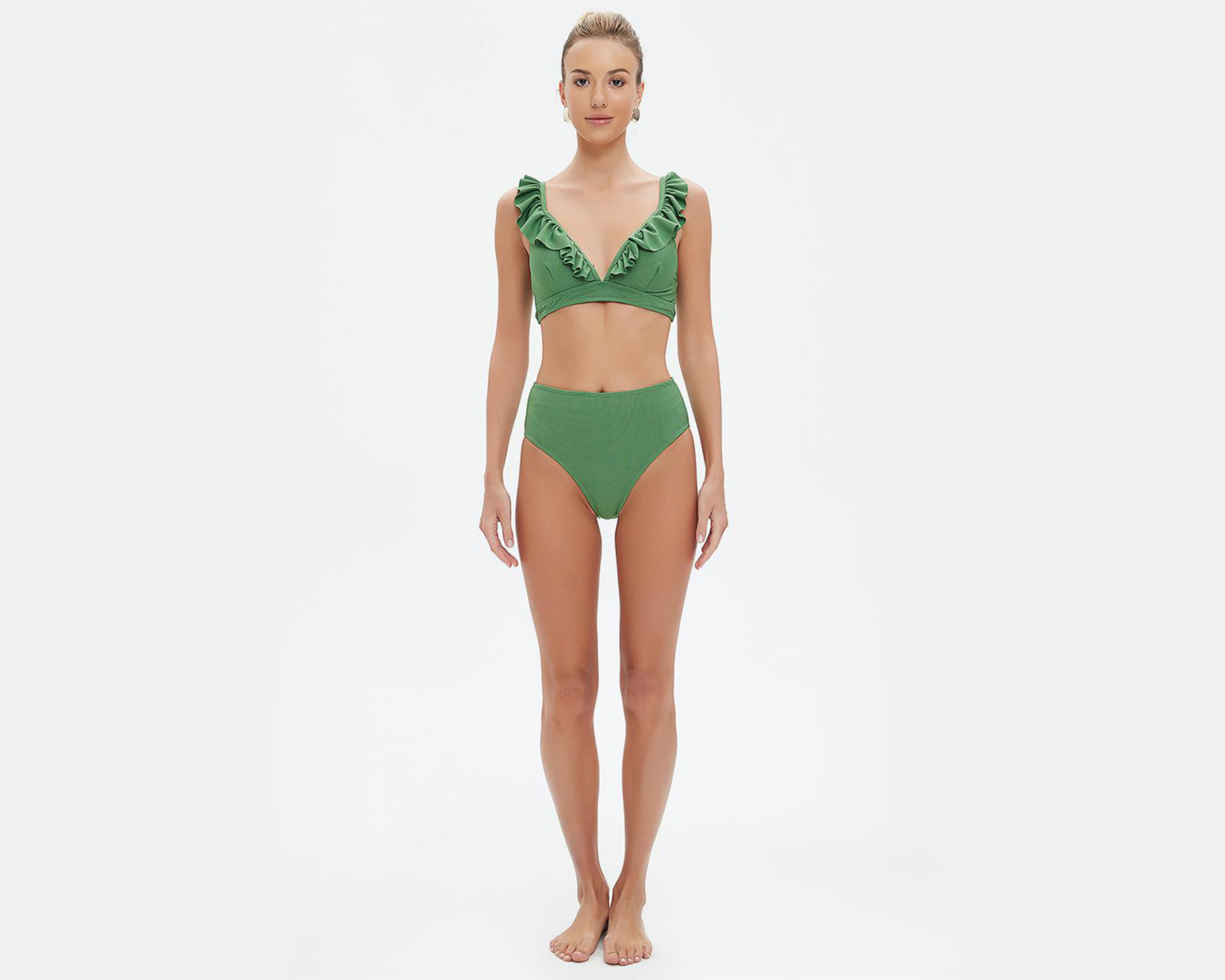 Foto 5 pulgar | Bikini Bebe con Olanes para Mujer
