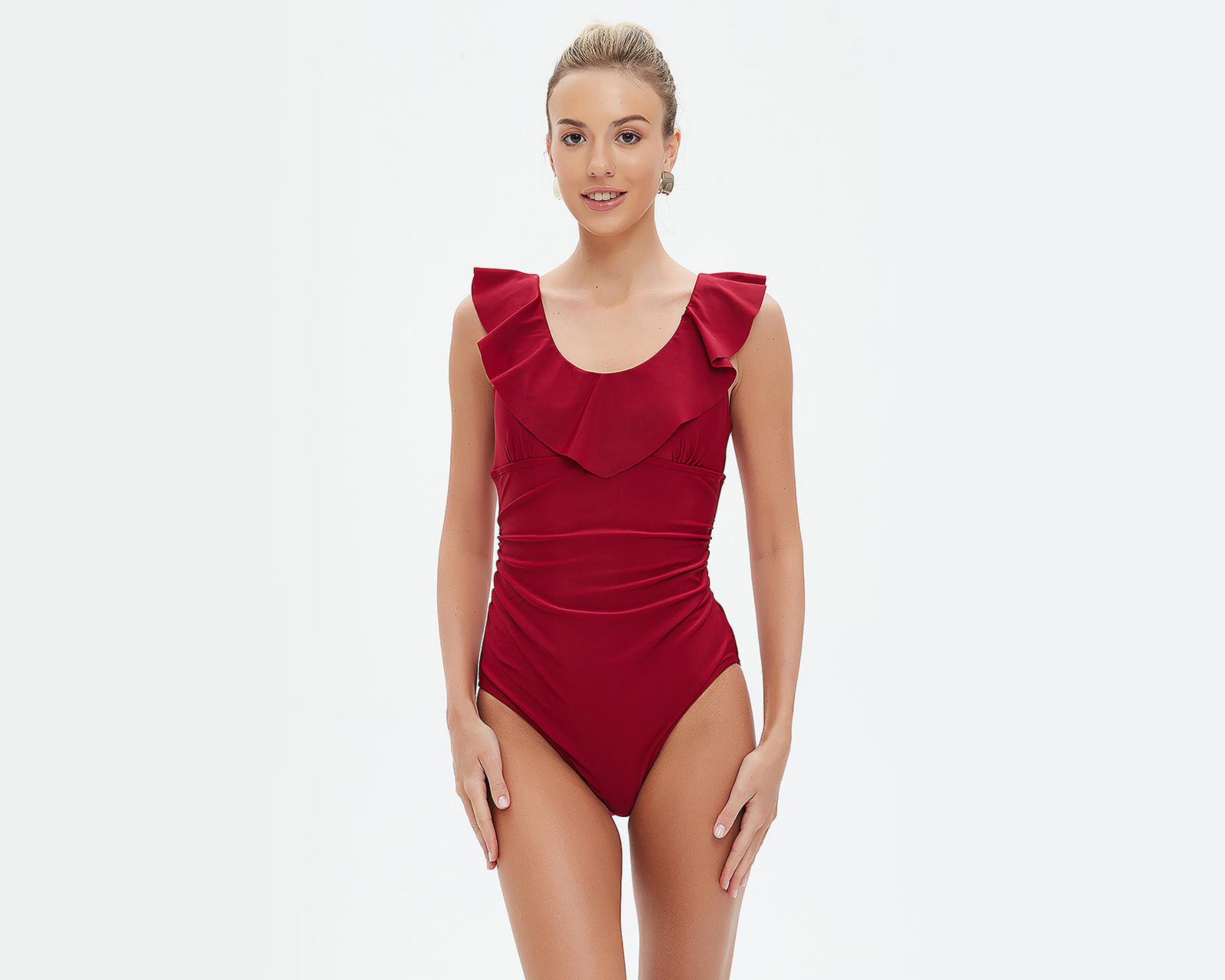 Foto 1 | Traje de Baño Completo Bebe con Olanes para Mujer