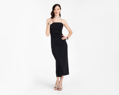 Foto 1 | Vestido de Noche Sahara Negro con Tirantes de Pedrería