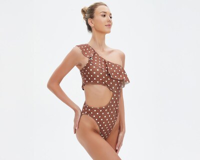 Foto 2 | Traje de Baño Completo Bebe de Puntos para Mujer