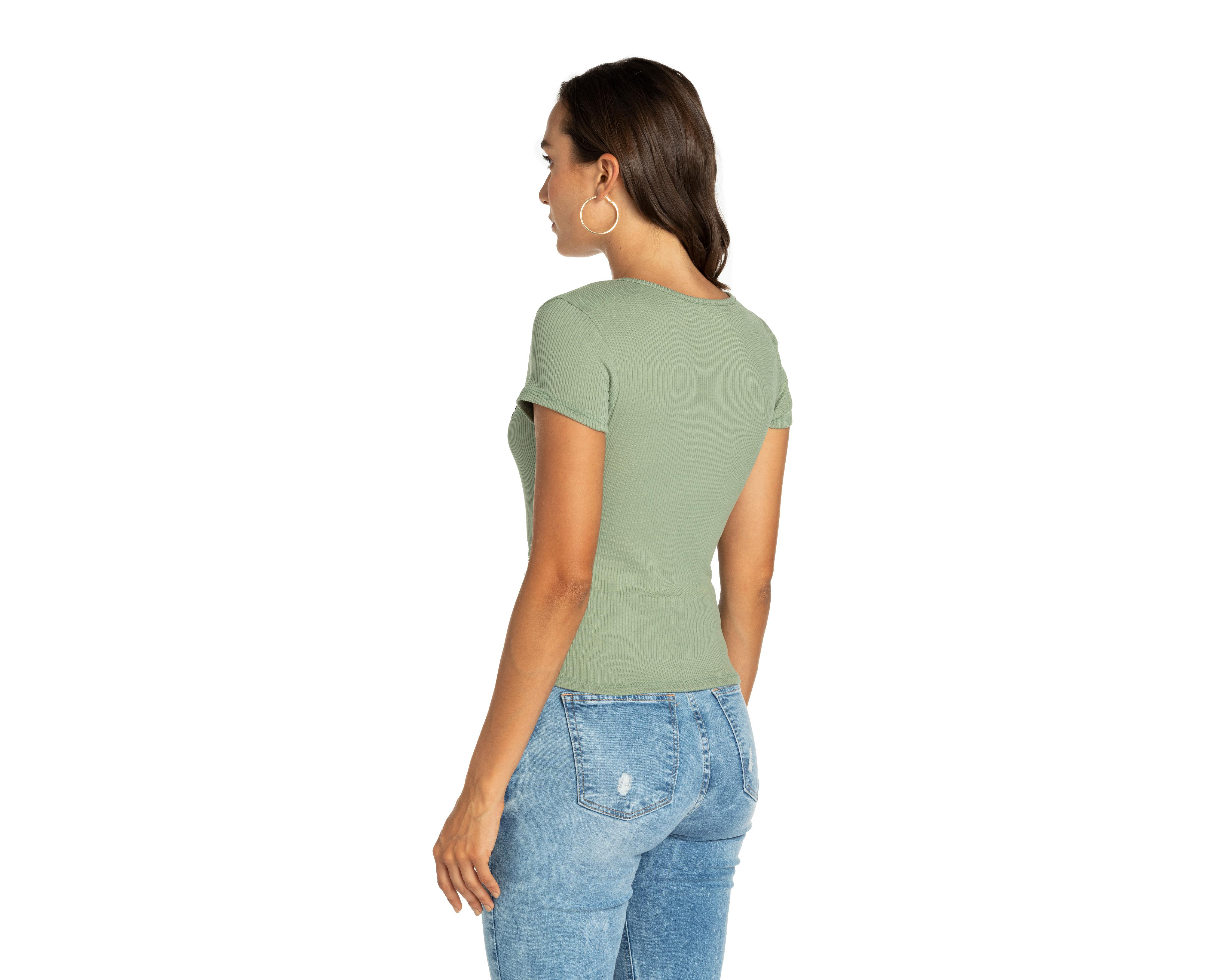 Foto 4 pulgar | Playera Bebe Manga Corta con Lentejuelas
