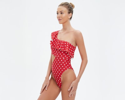 Foto 3 | Traje de Baño Completo Bebe con Olán para Mujer