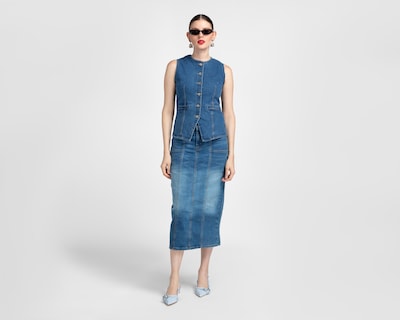 Foto 2 | Chaleco de Mezclilla Azul Sahara para Mujer