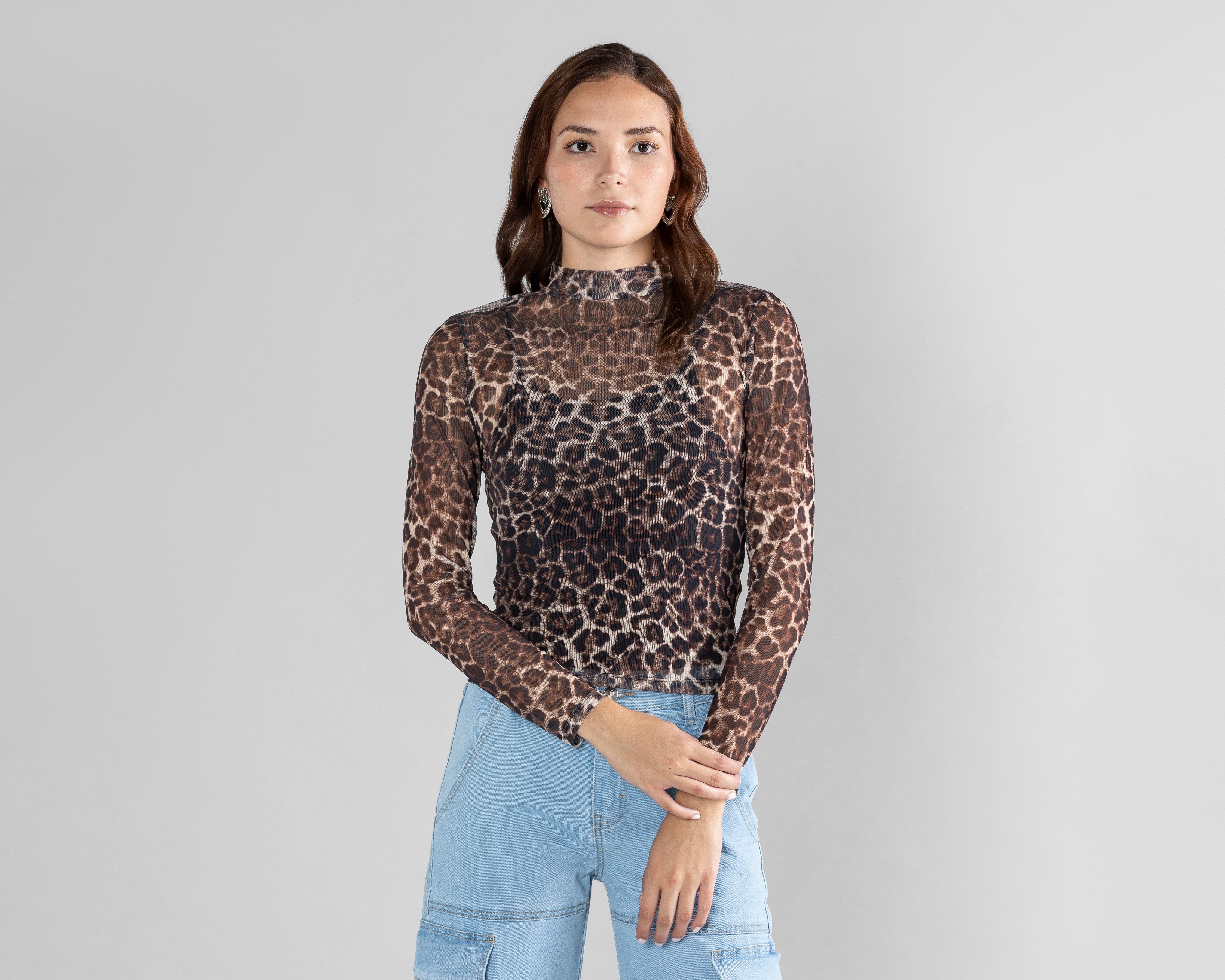 Foto 1 | Blusa Animal Print Strona para Mujer