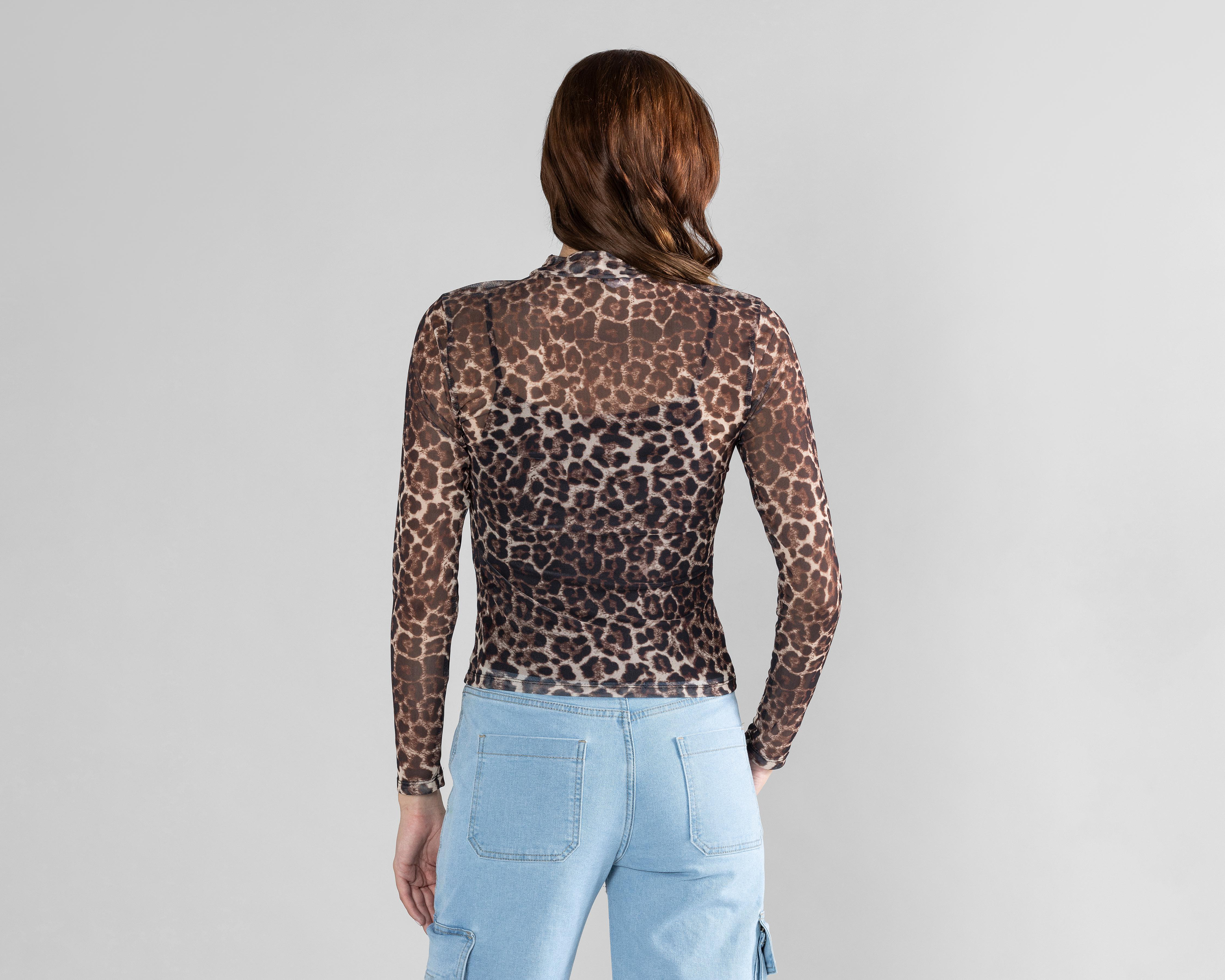 Foto 3 | Blusa Animal Print Strona para Mujer
