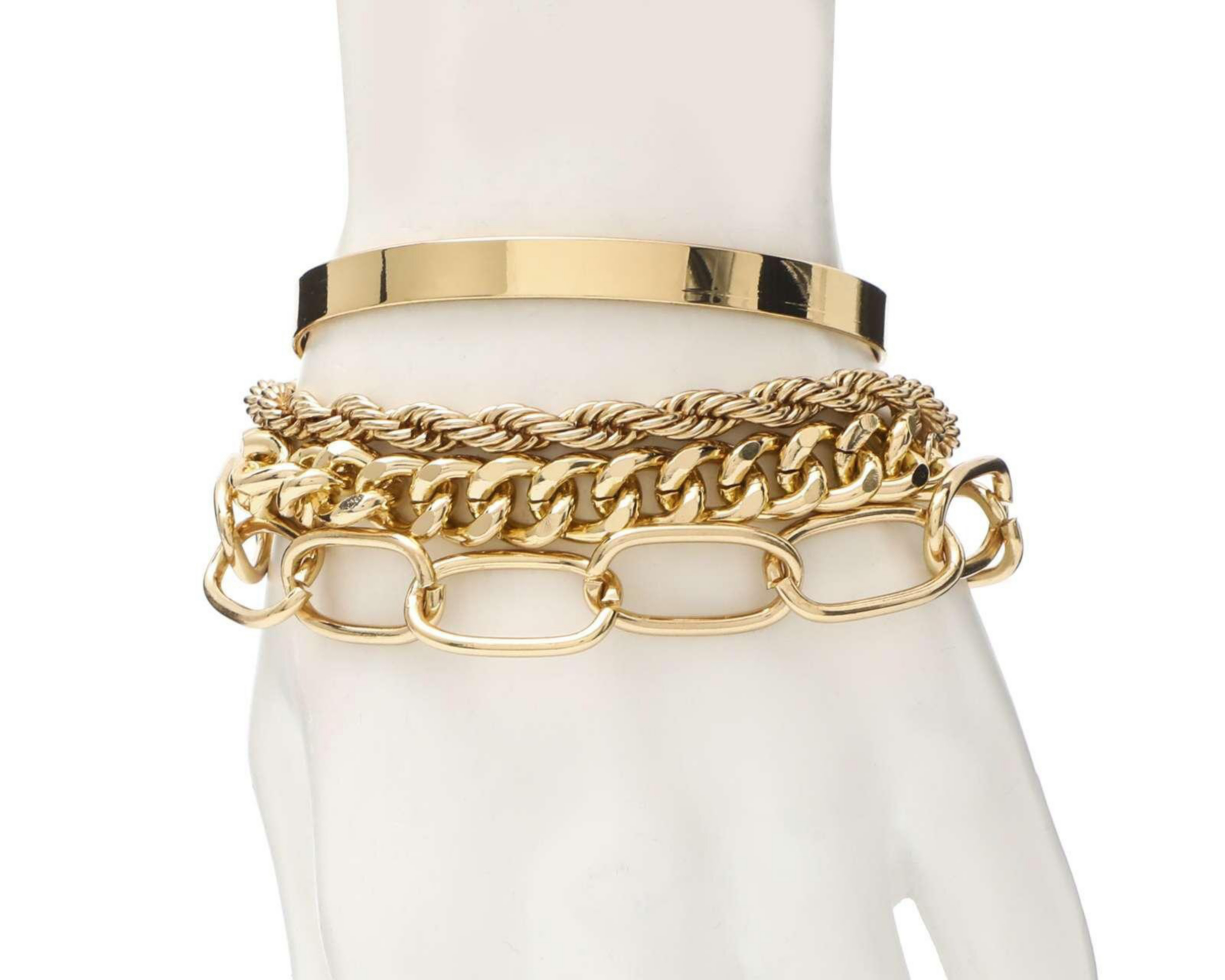 Foto 4 pulgar | Pulsera Thinner Metálica 4 Piezas