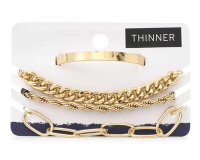 Foto 4 | Pulsera Thinner Metálica 4 Piezas