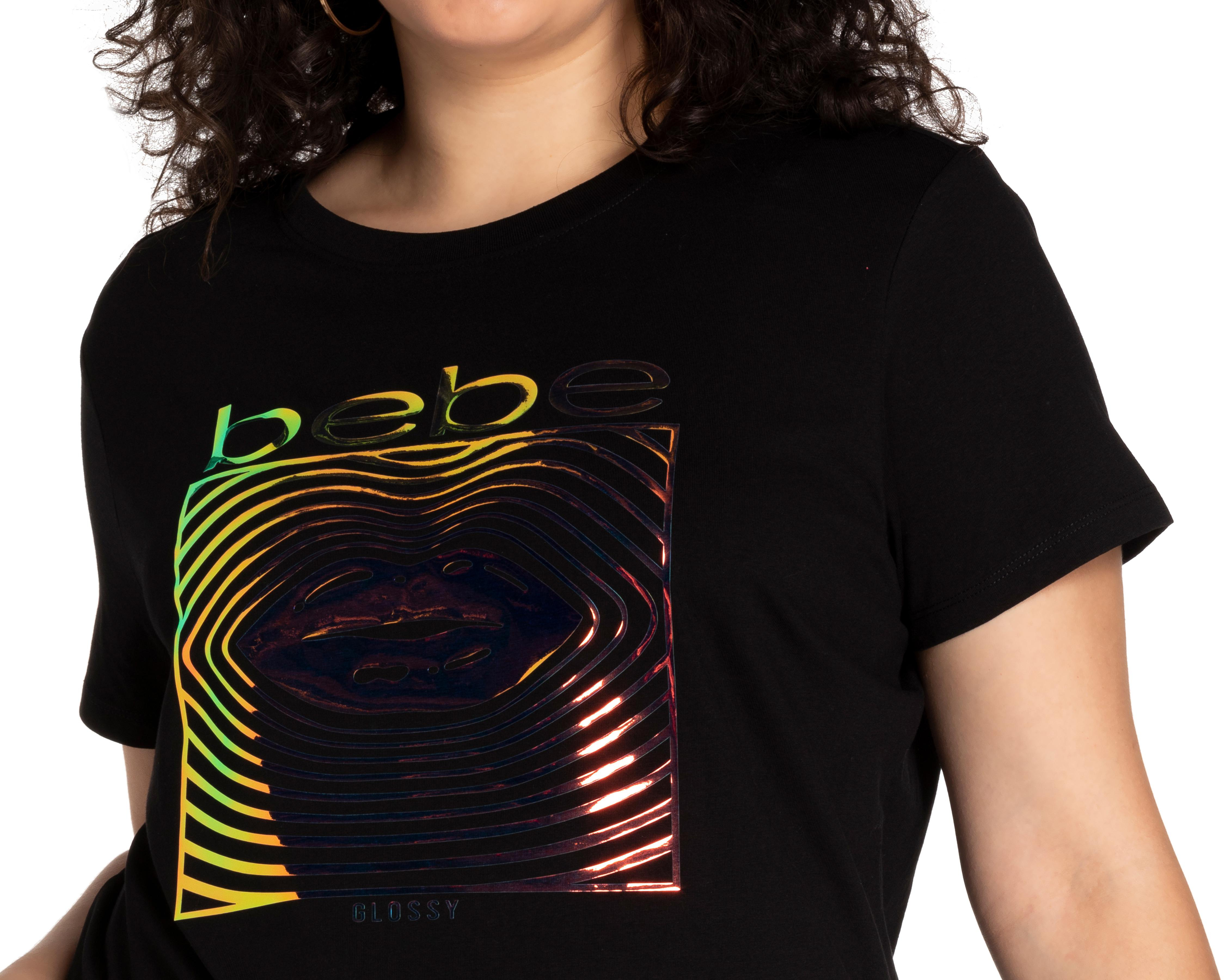 Foto 5 pulgar | Playera Bebe Negra Estampada