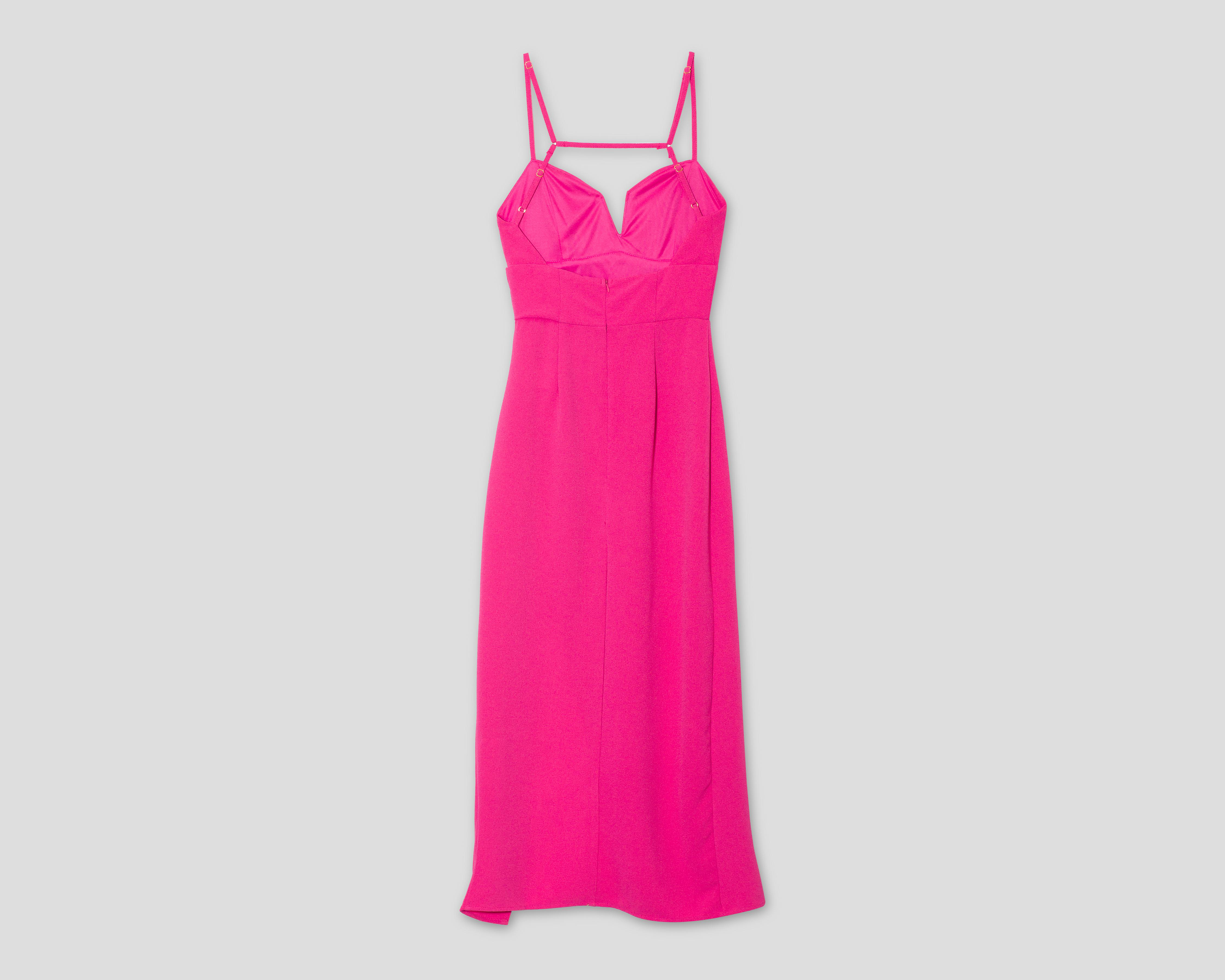 Foto 3 pulgar | Vestido de Noche Jennifer Lopez Rosa de Tirantes con Escote V para Mujer