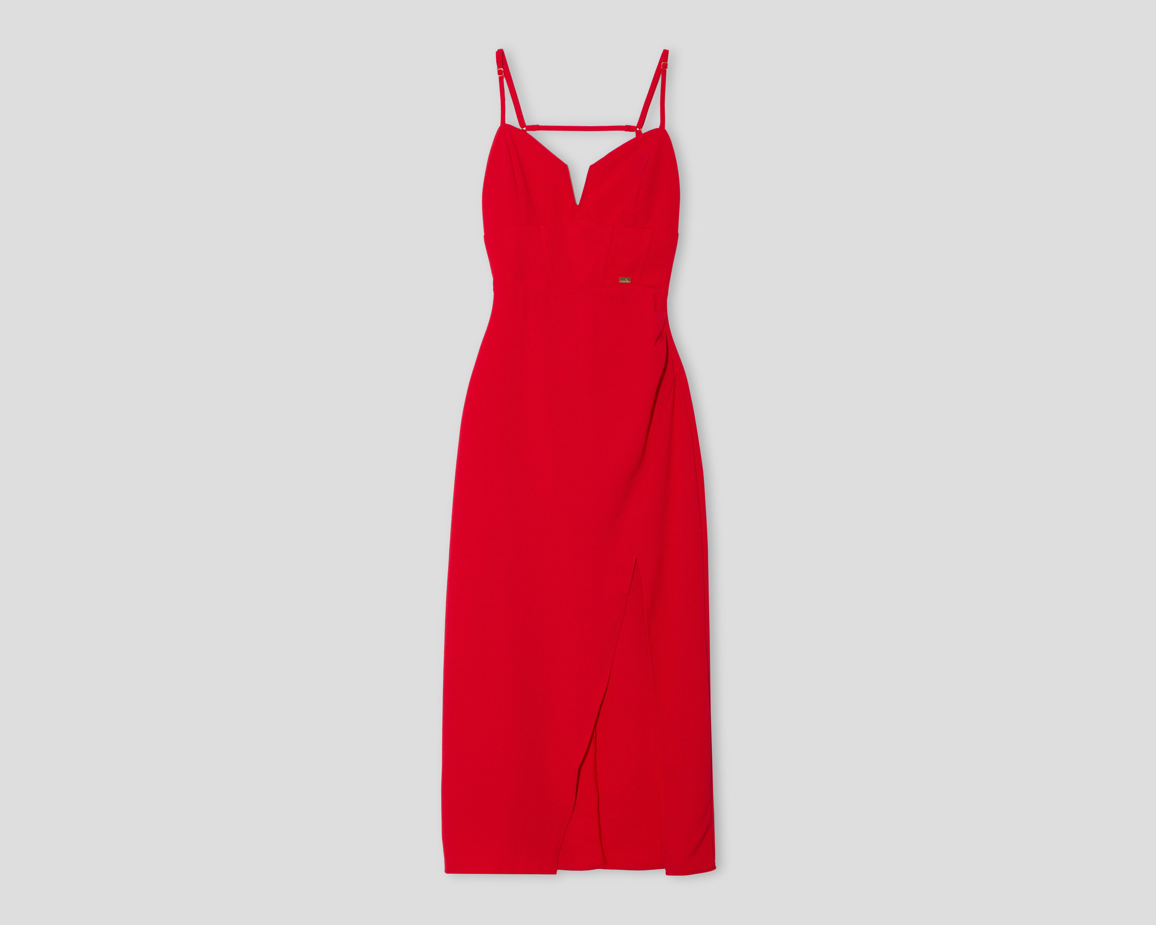 Foto 2 pulgar | Vestido de Noche Jennifer Lopez Rosa de Tirantes con Escote V para Mujer