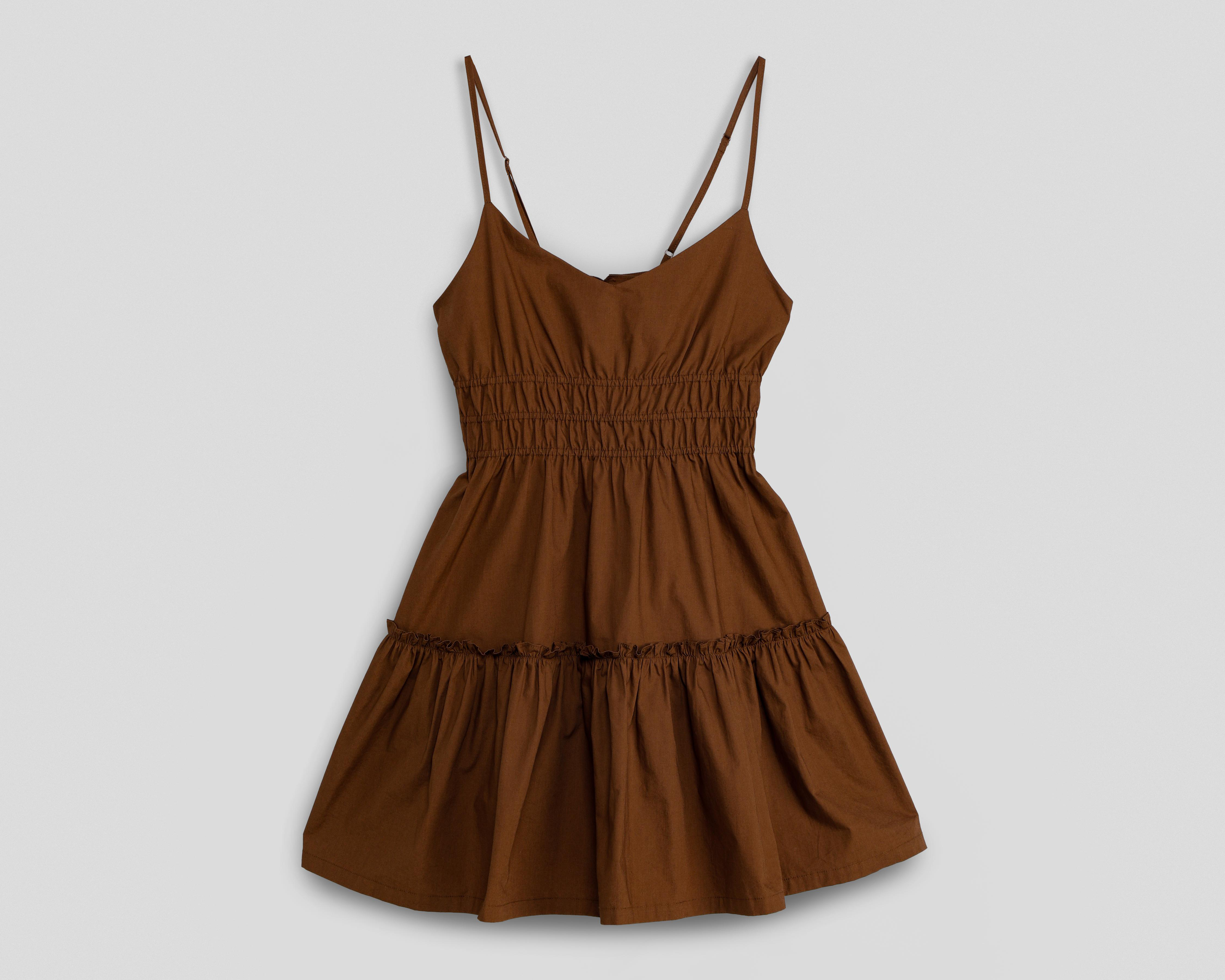 Foto 1 | Vestido Casual 18 Forever Café de Tirantes