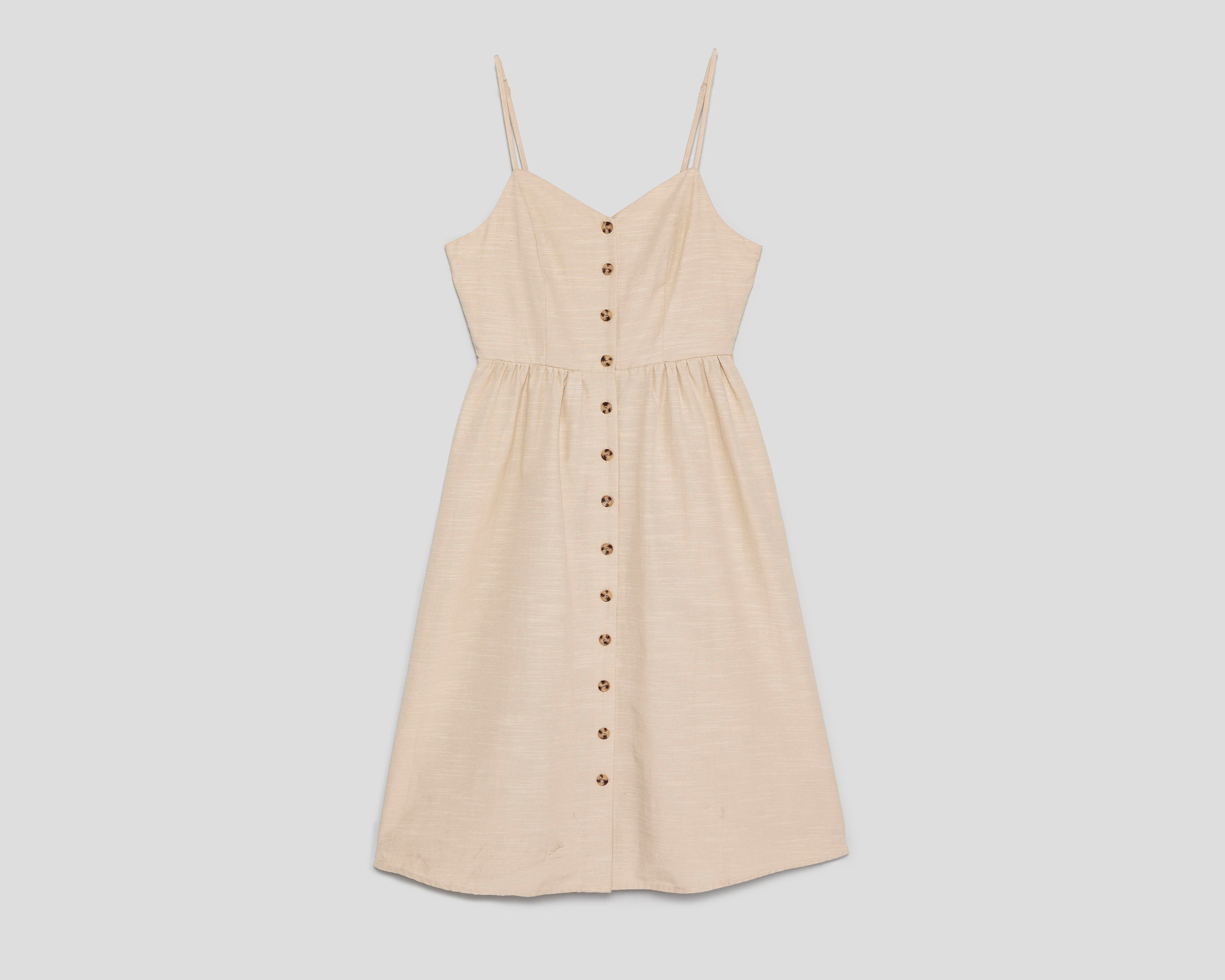 Foto 2 pulgar | Vestido Casual Sahara Beige sin Mangas para Mujer
