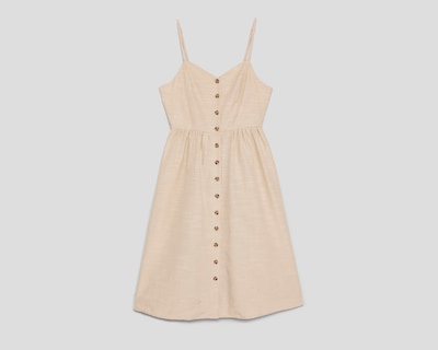 Foto 1 | Vestido Casual Sahara Beige sin Mangas para Mujer