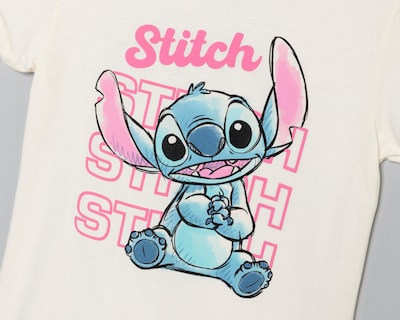 Foto 3 | Playera Manga Corta Disney Lilo & Stitch para Mujer